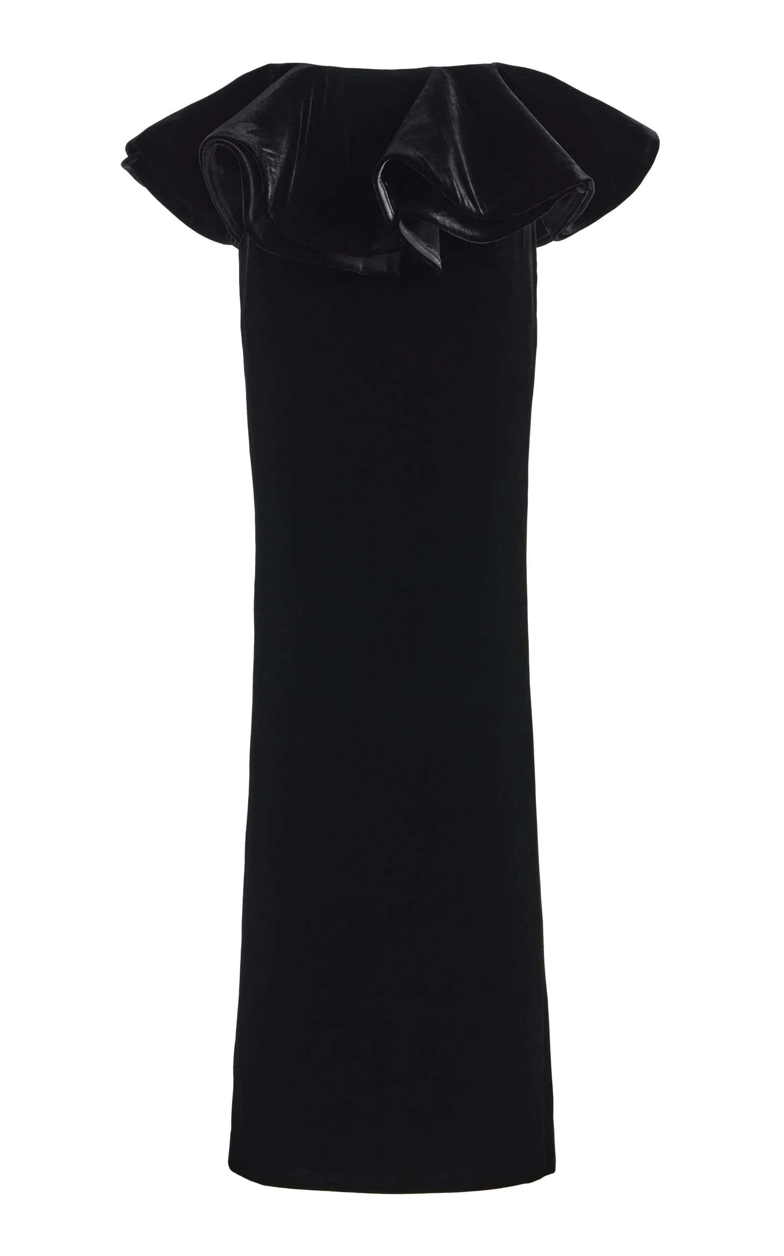 Velvet Maxi Peplum Skirt - 1