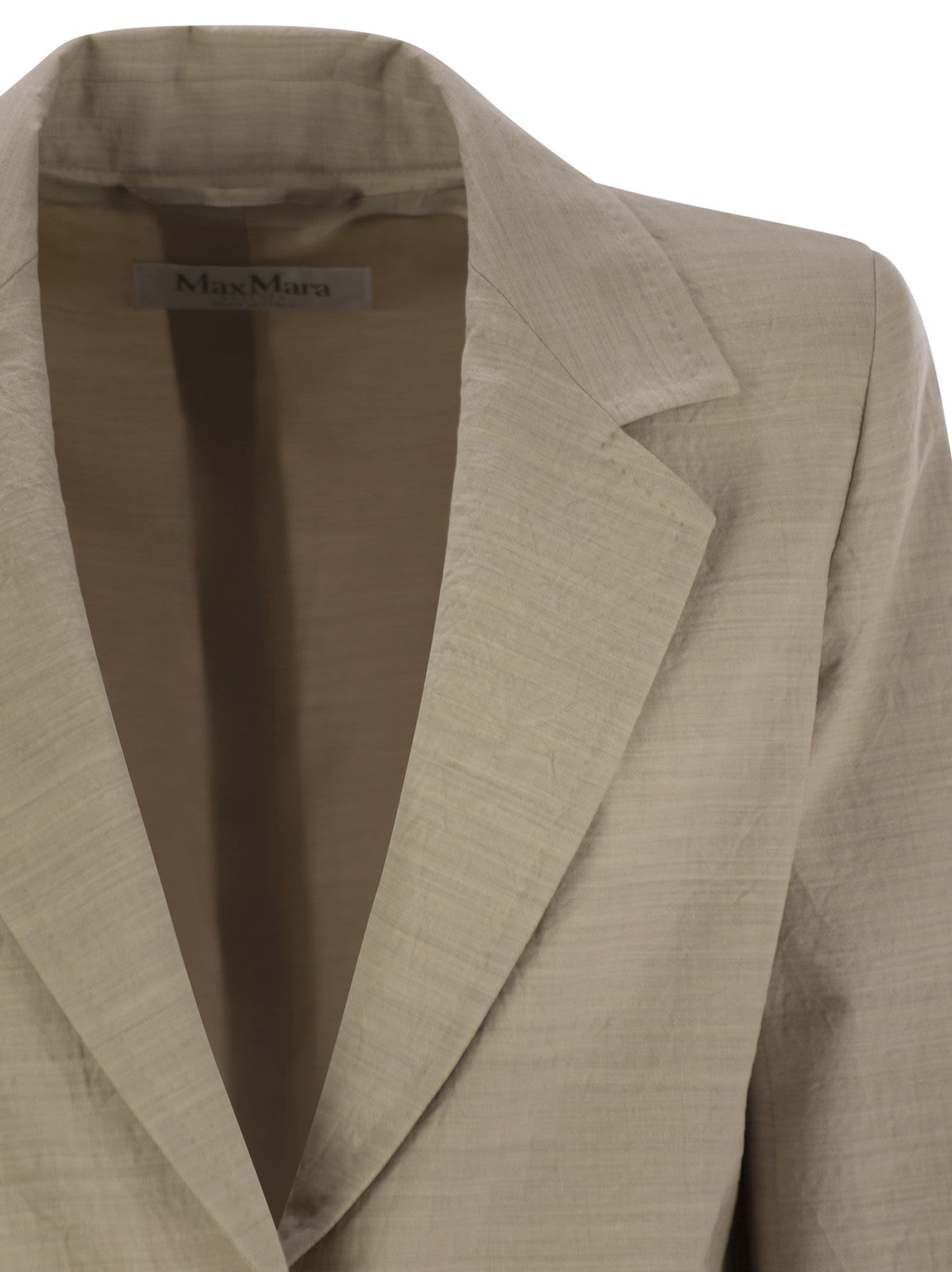 Maxmara Women Acacia1234 - Single-Breasted Wool Canvas Blazer - 4