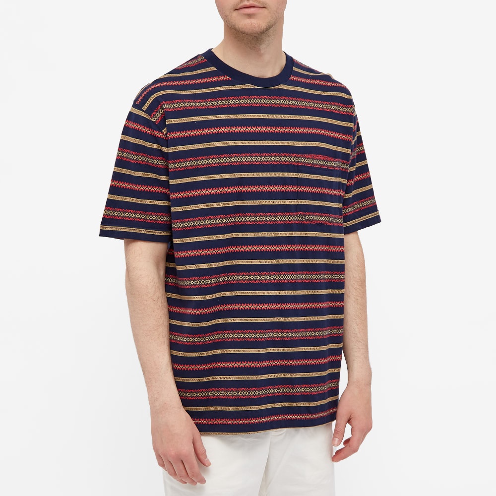 Beams Plus Jacquard Stripe Pocket Tee - 3