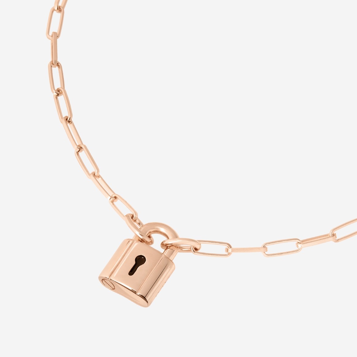 Gold Plated Silver Lock Necklace - 2