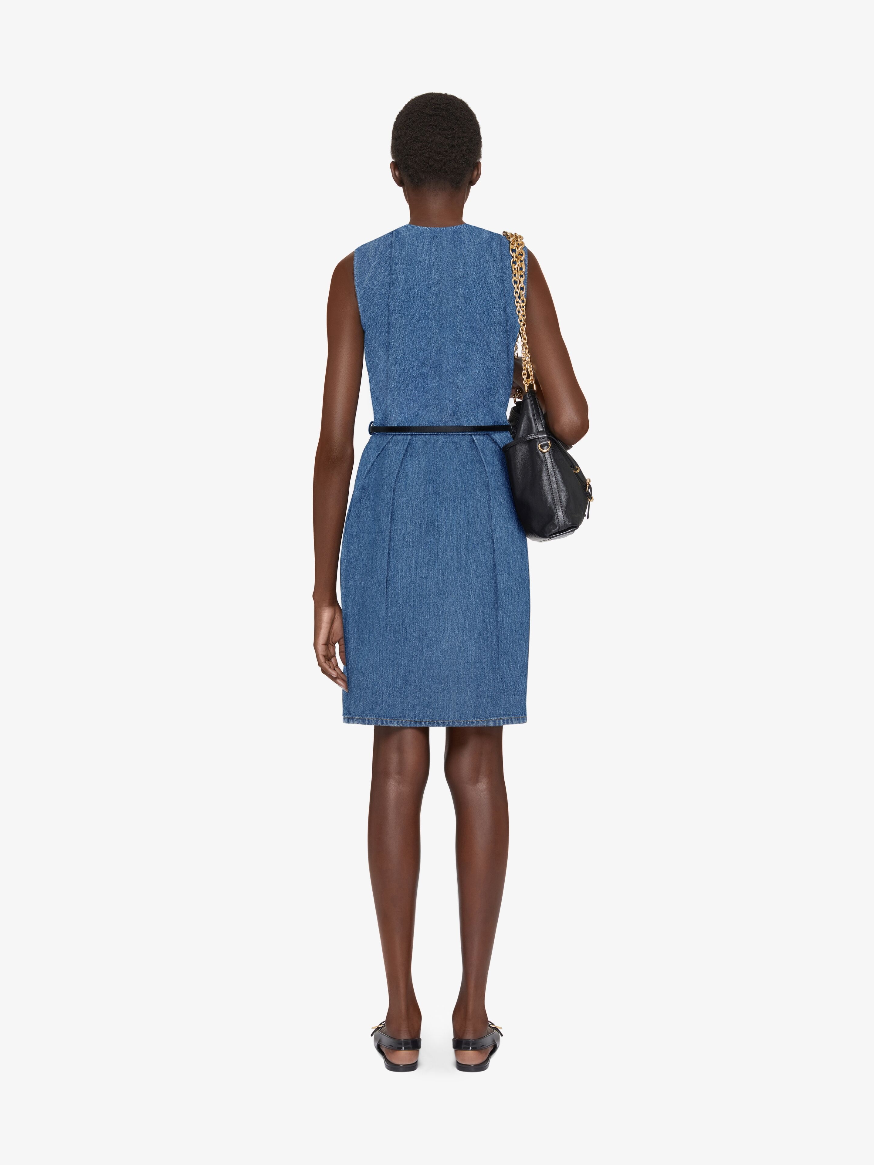 VOYOU DRESS IN DENIM - 4