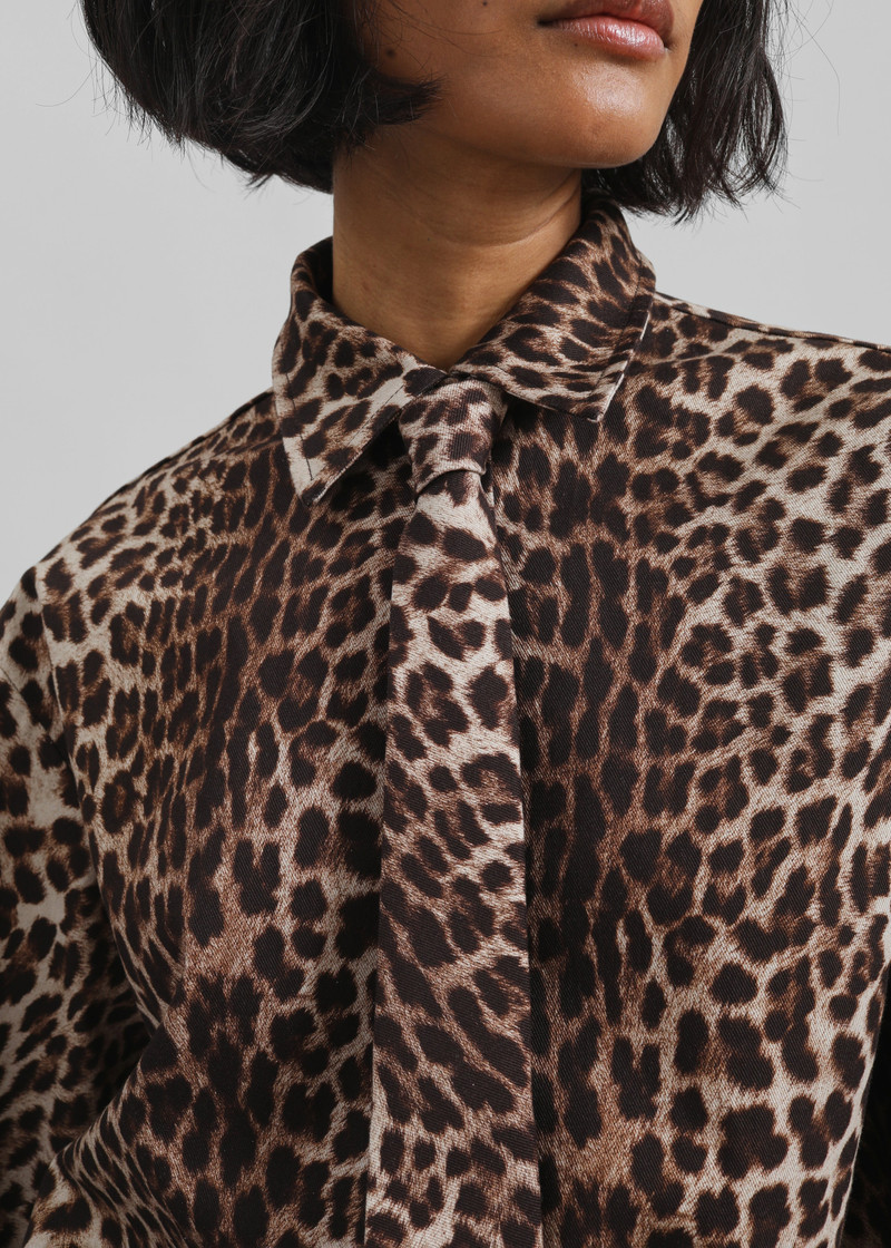 Lui Leopard Print Shirt - Brown 7