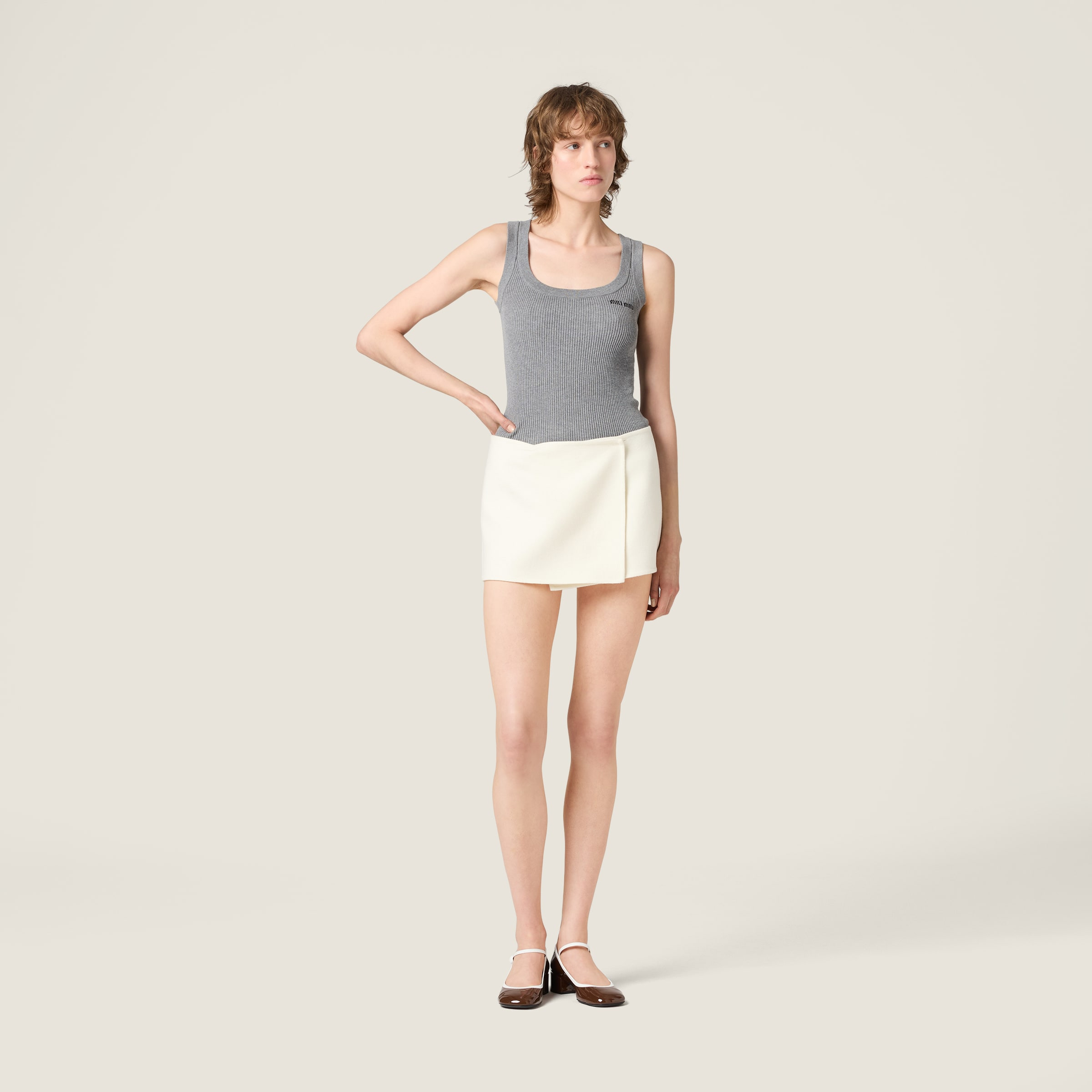 Cotton knit tank top - 2