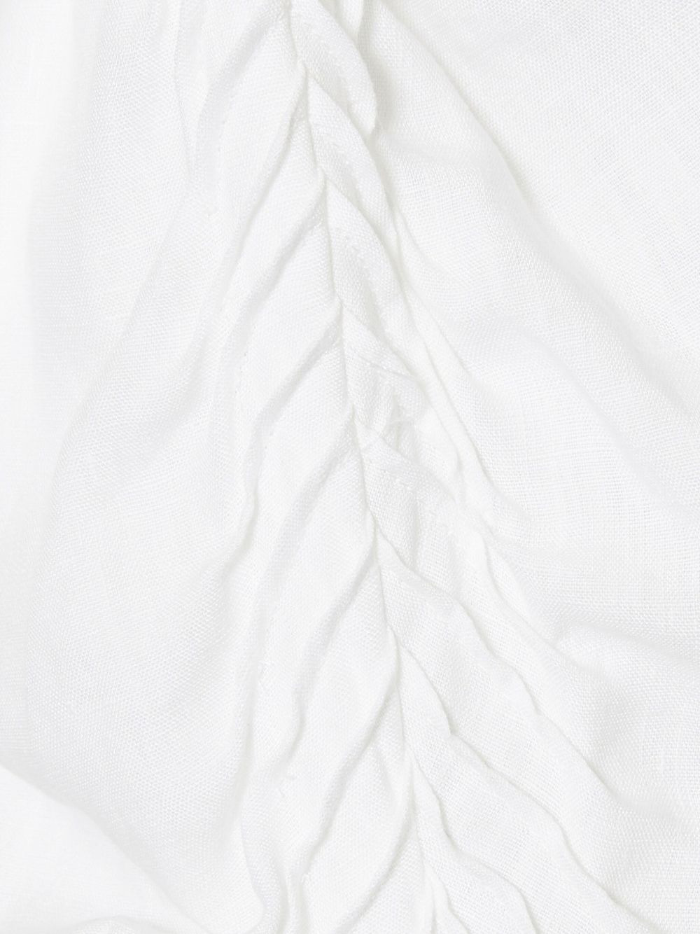 puff-sleeve pleated midi dress - 3