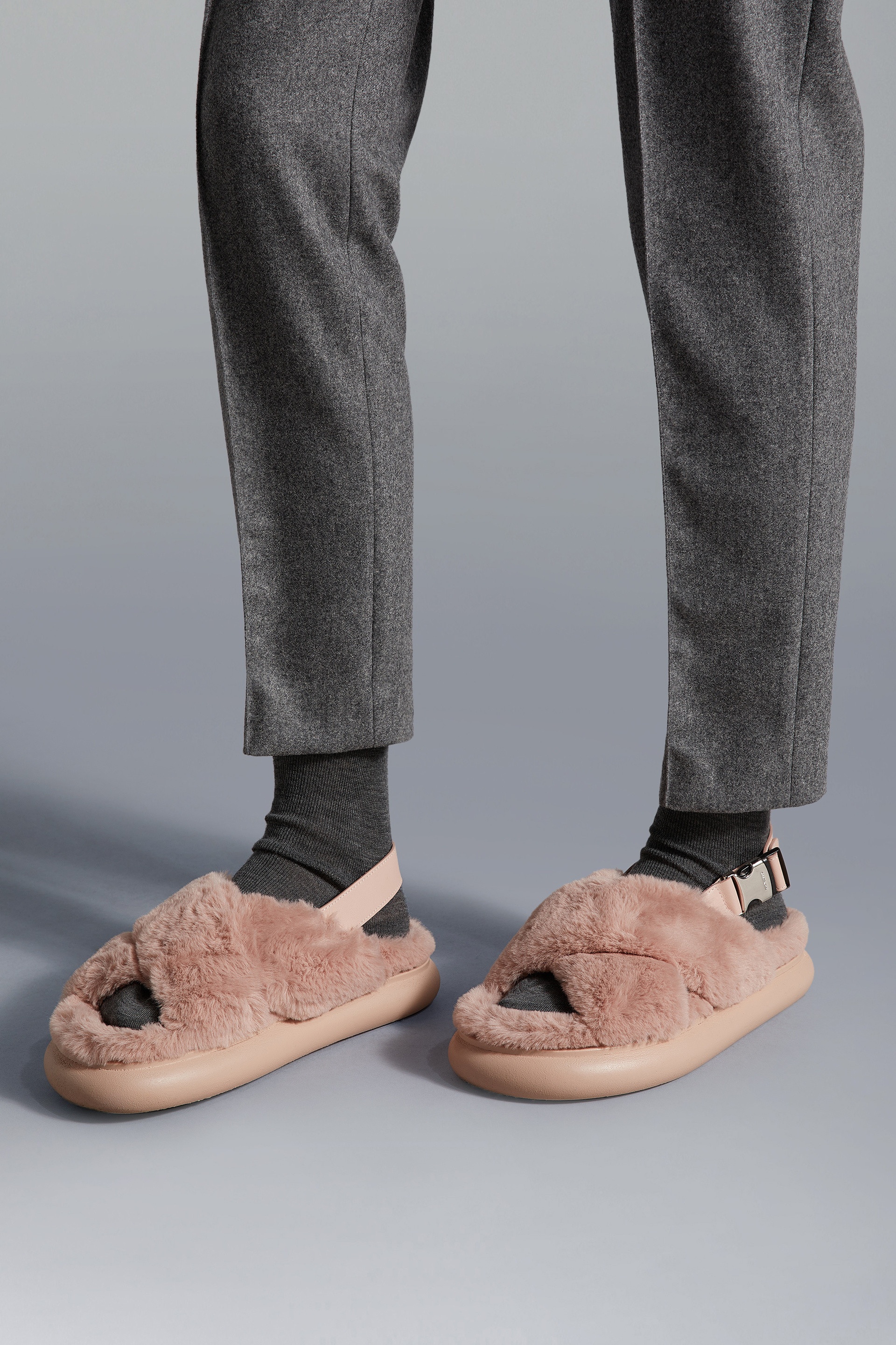Solarisse Faux Fur Sandals - 2