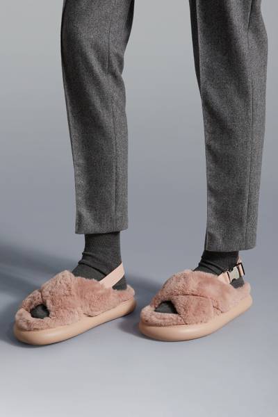 Moncler Solarisse Faux Fur Sandals outlook