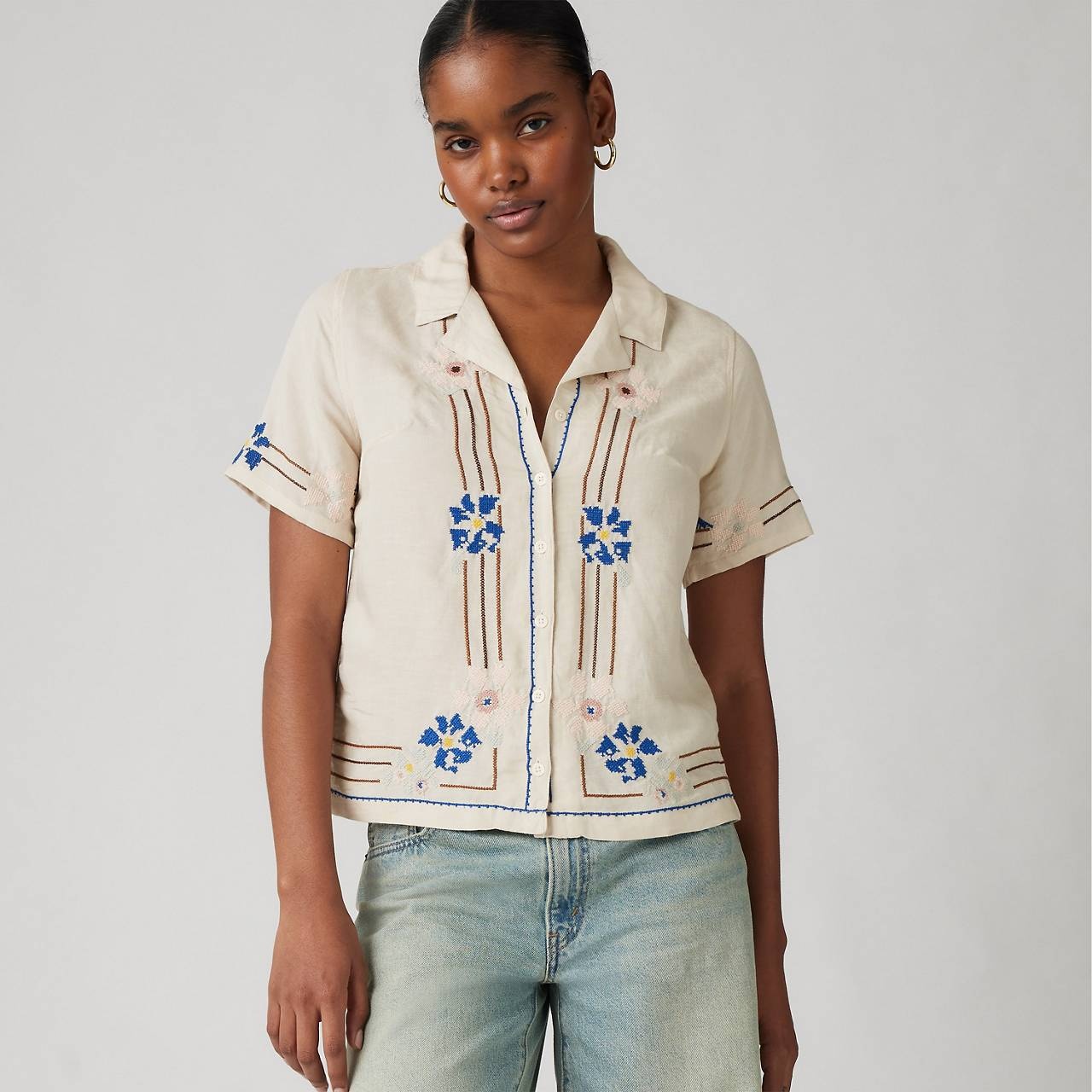 SONNY LINEN BLEND CAMP SHIRT - 2