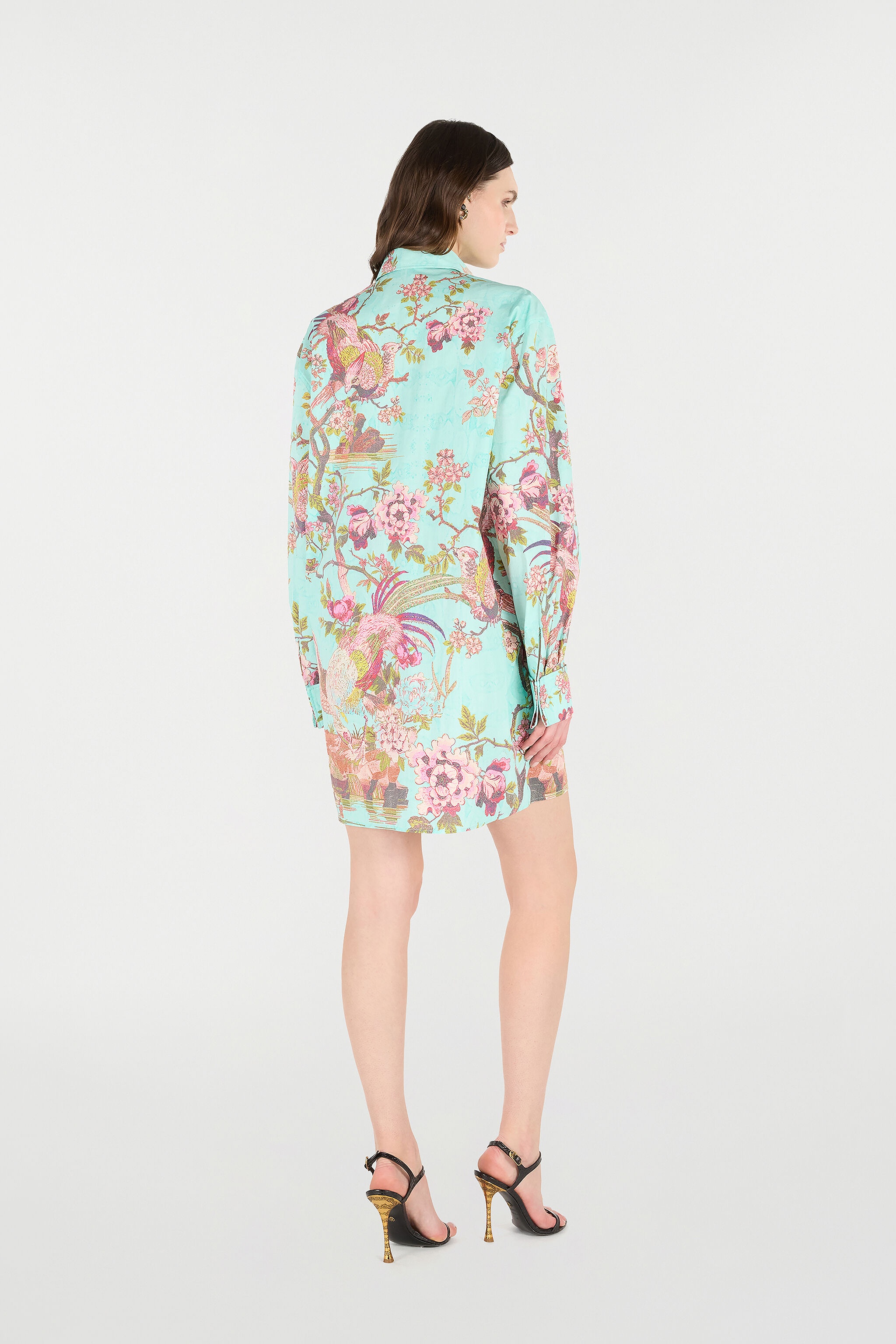 Shirt Dress With Naturalistic Pattern - 4
