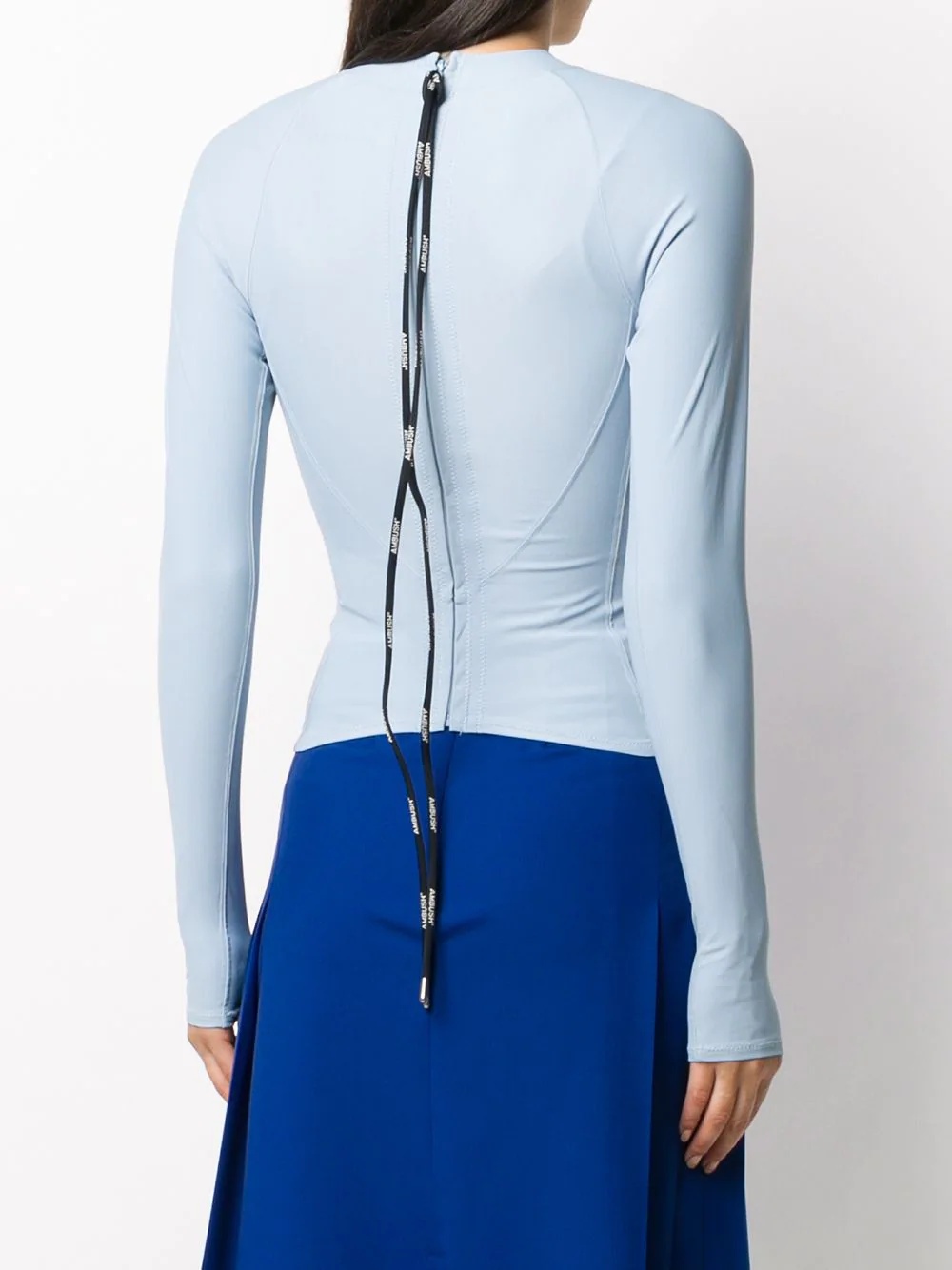 light blue scuba long-sleeve top - 4