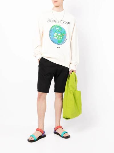 MSGM graphic print sweatshirt outlook