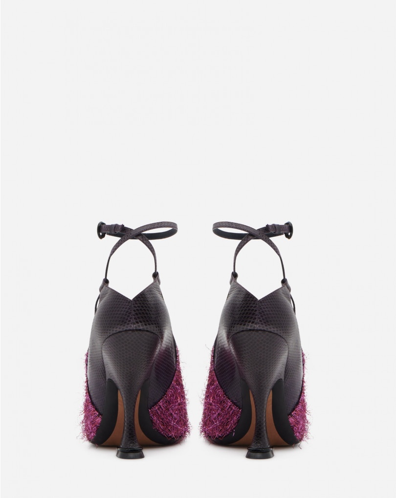 LEATHER AND LUREX RITA PUMPS - 3
