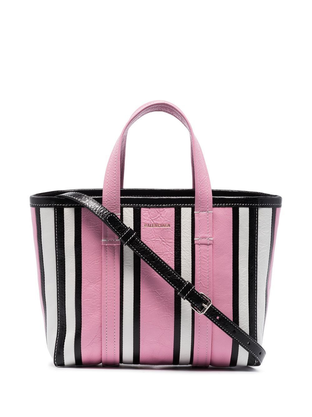 small Barbes East-West striped shopper tote - 4