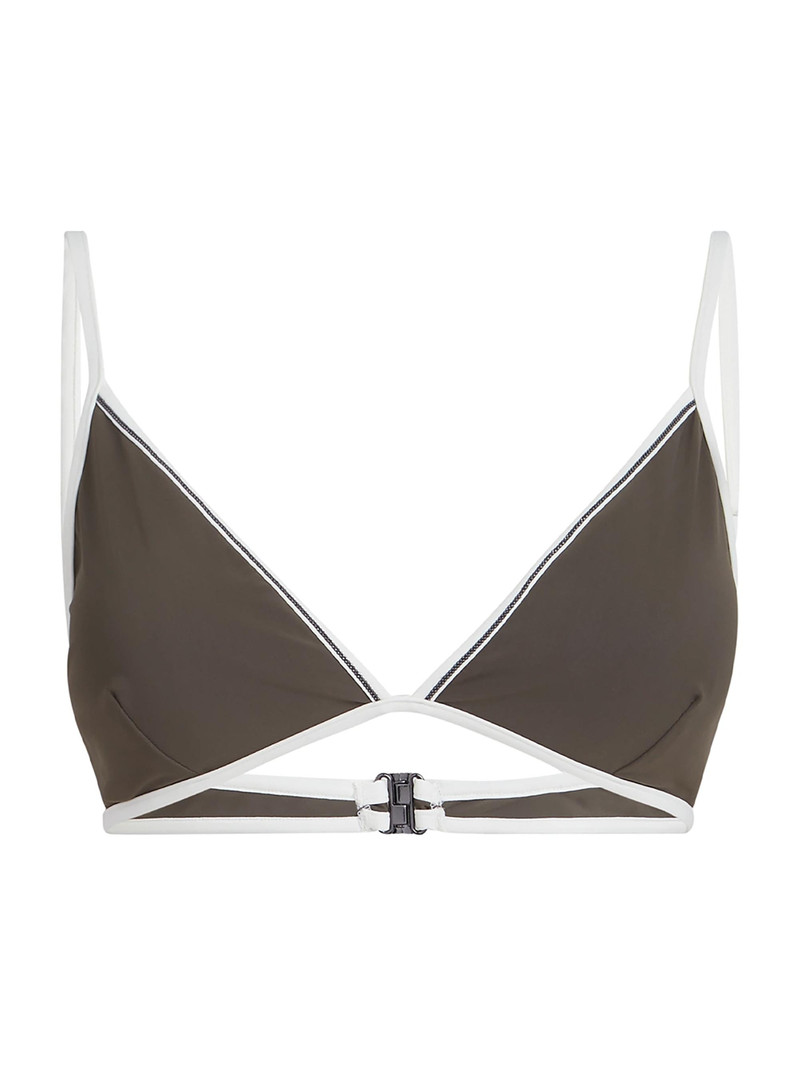 Women's Techno Jersey Bikini Top with Monili - Military 1