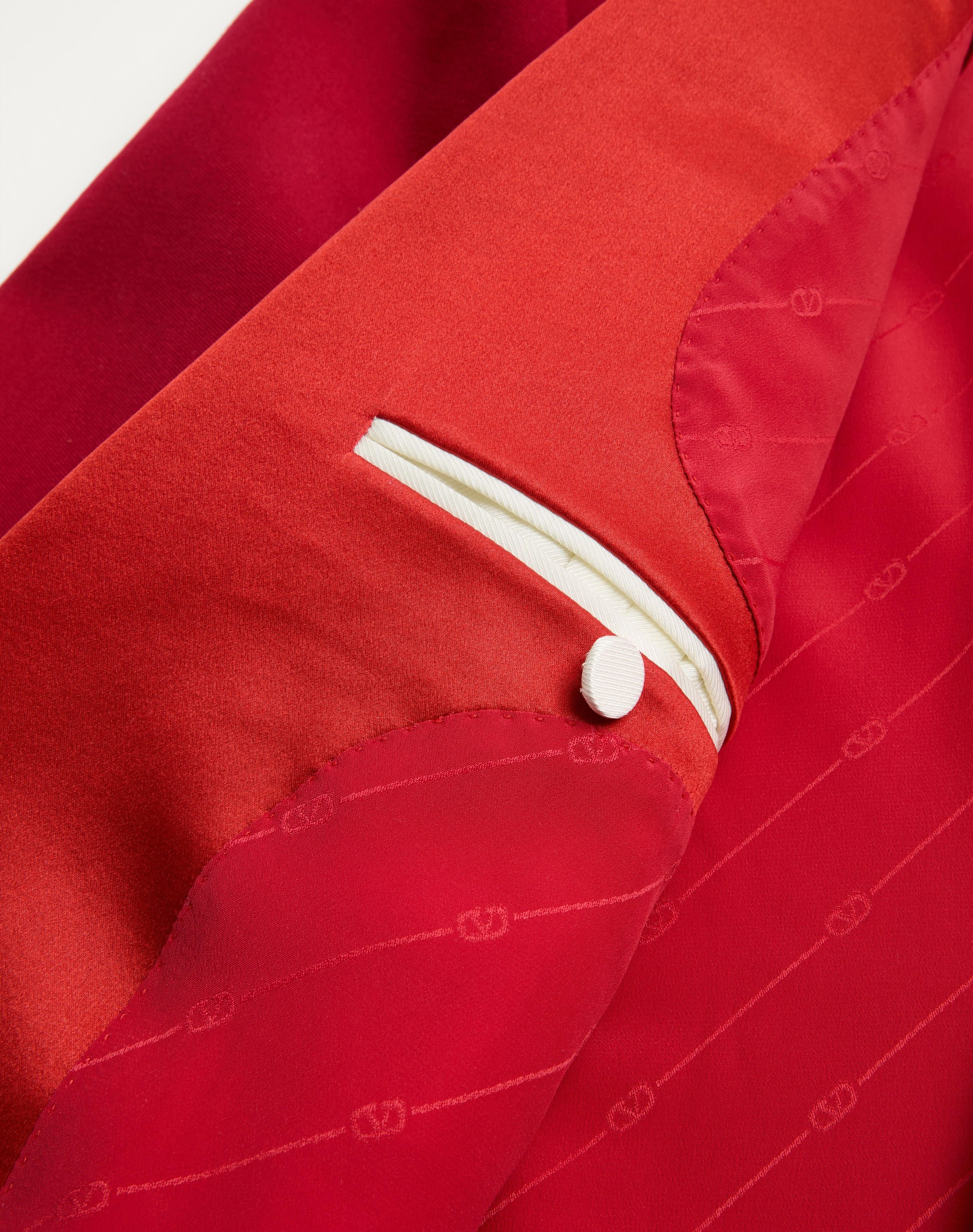 DOUBLE-BREASTED GRAIN DE POUDRE WOOL JACKET - 10