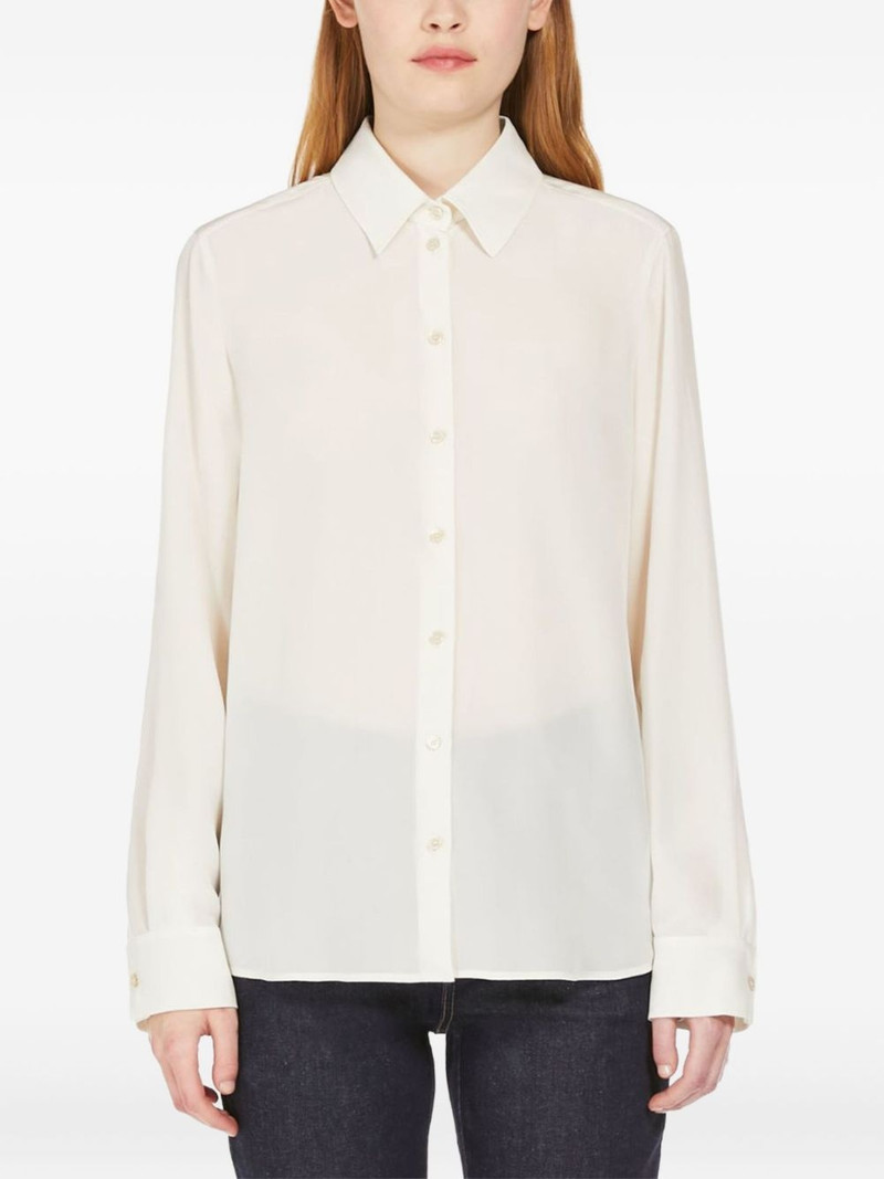 WEEKEND Max Mara point-collar gathered-cuff shirt outlook