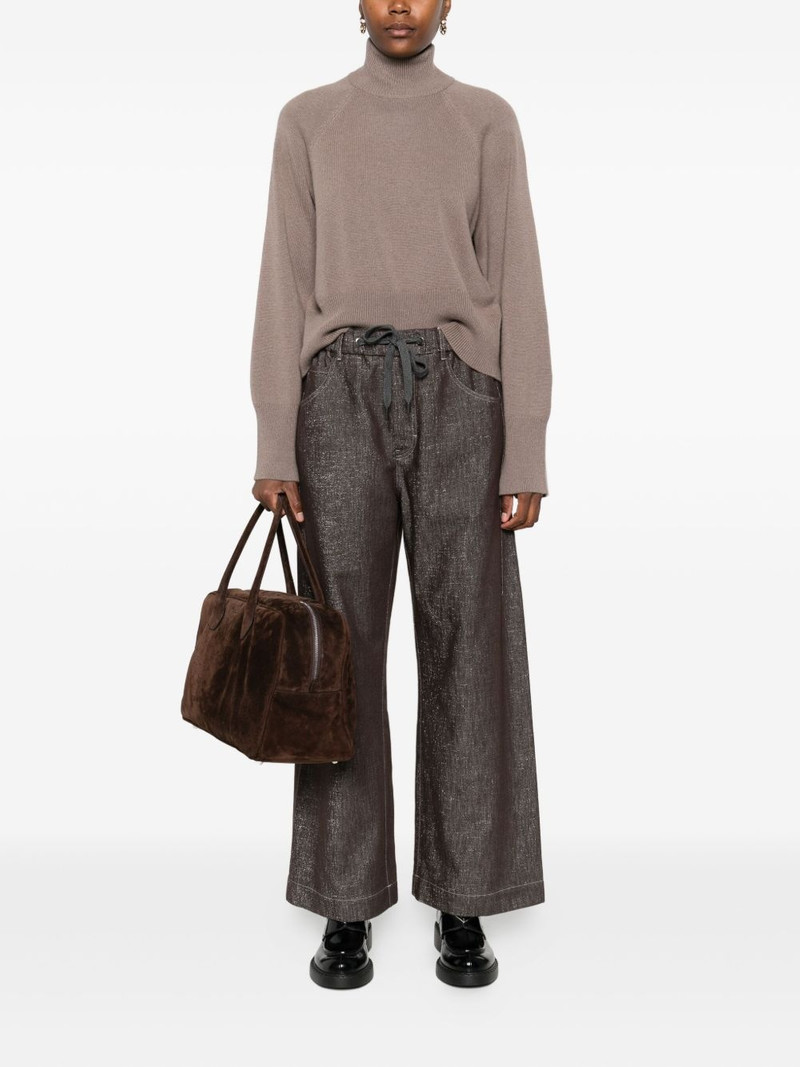 Brunello Cucinelli drawstring-waist trousers outlook
