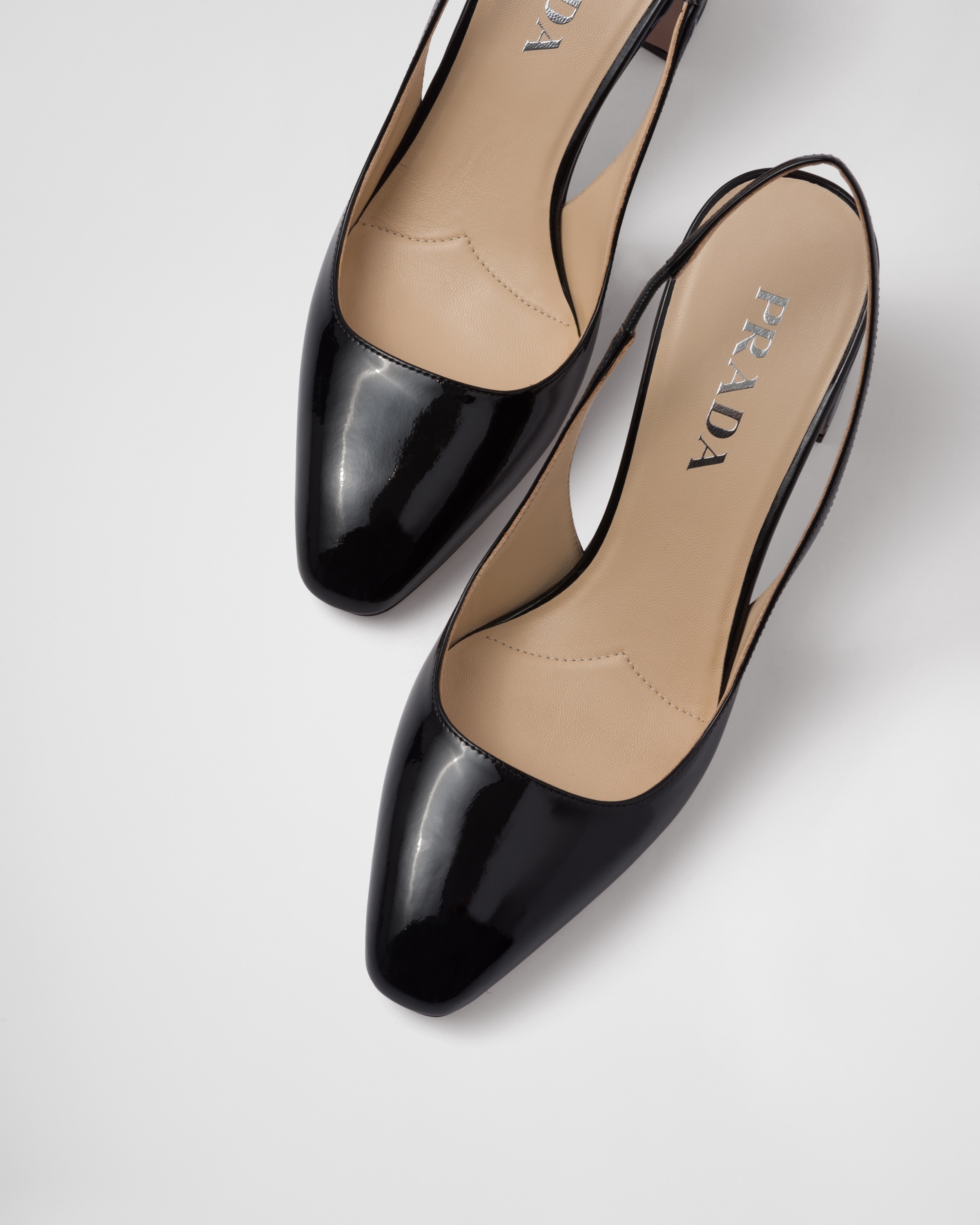Patent-leather slingback pumps - 6