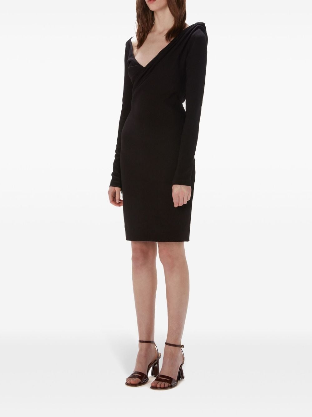 V-neck midi dress - 3