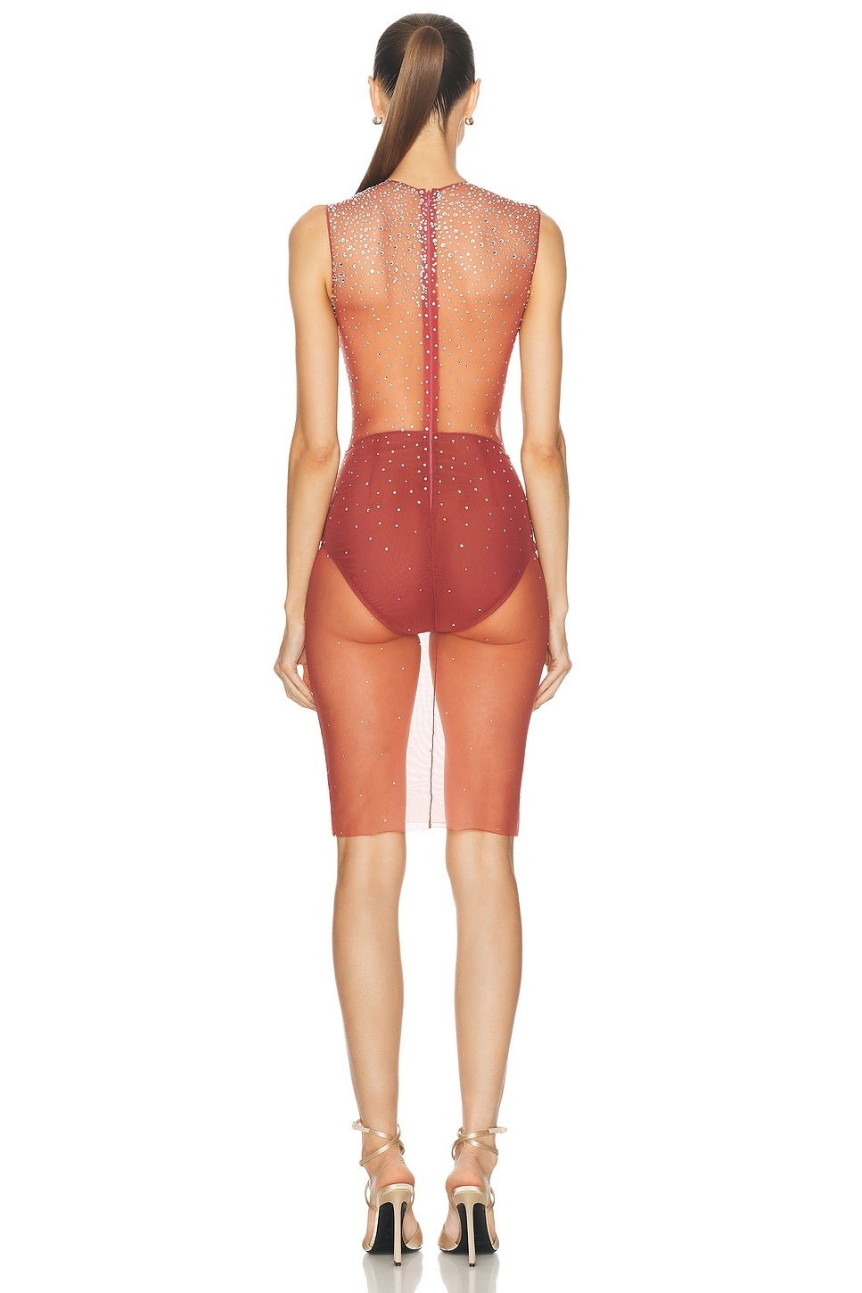 Crystal Mesh Midi Dress - 3
