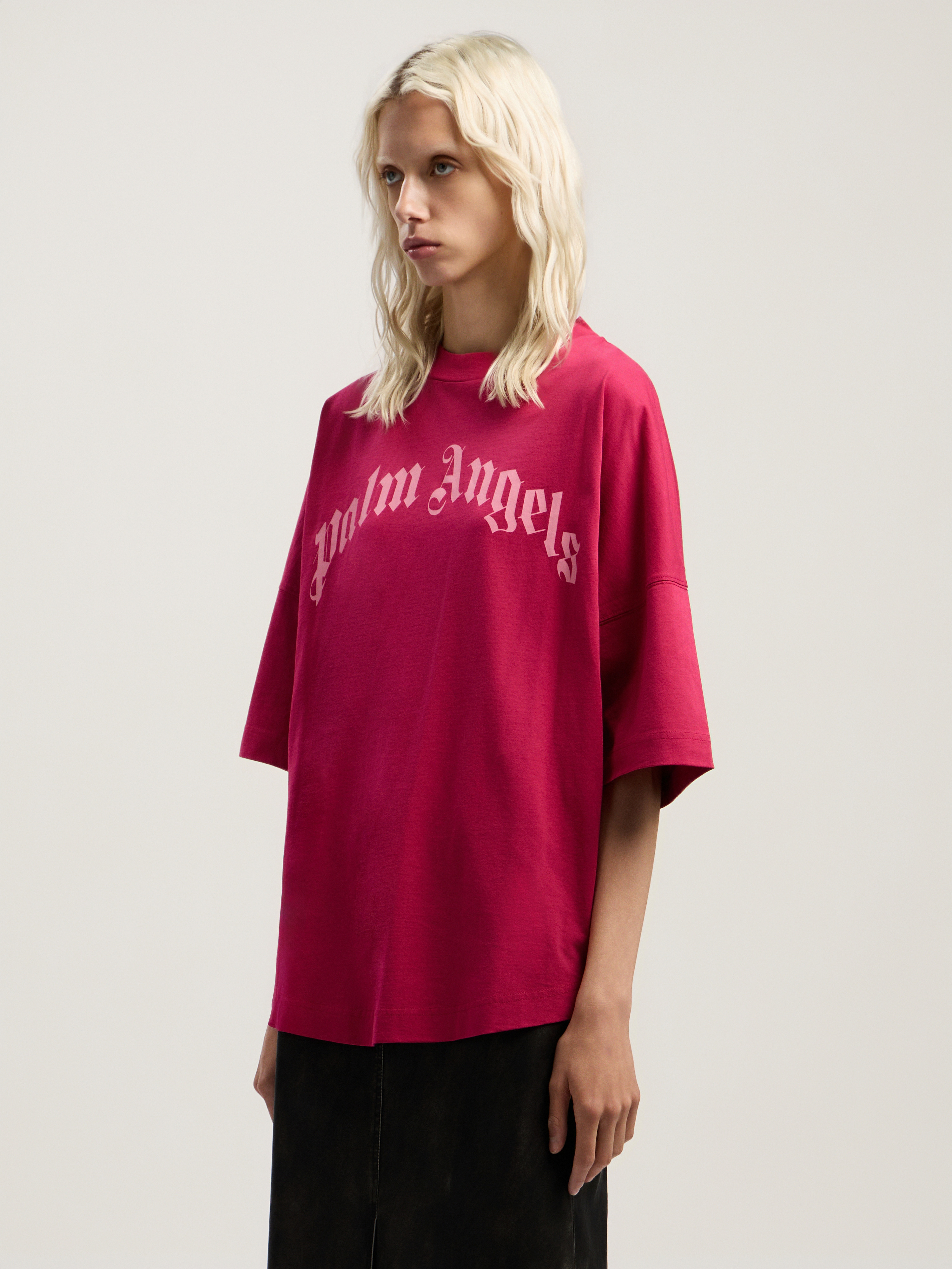 Curved Logo Over T-shirt - 3