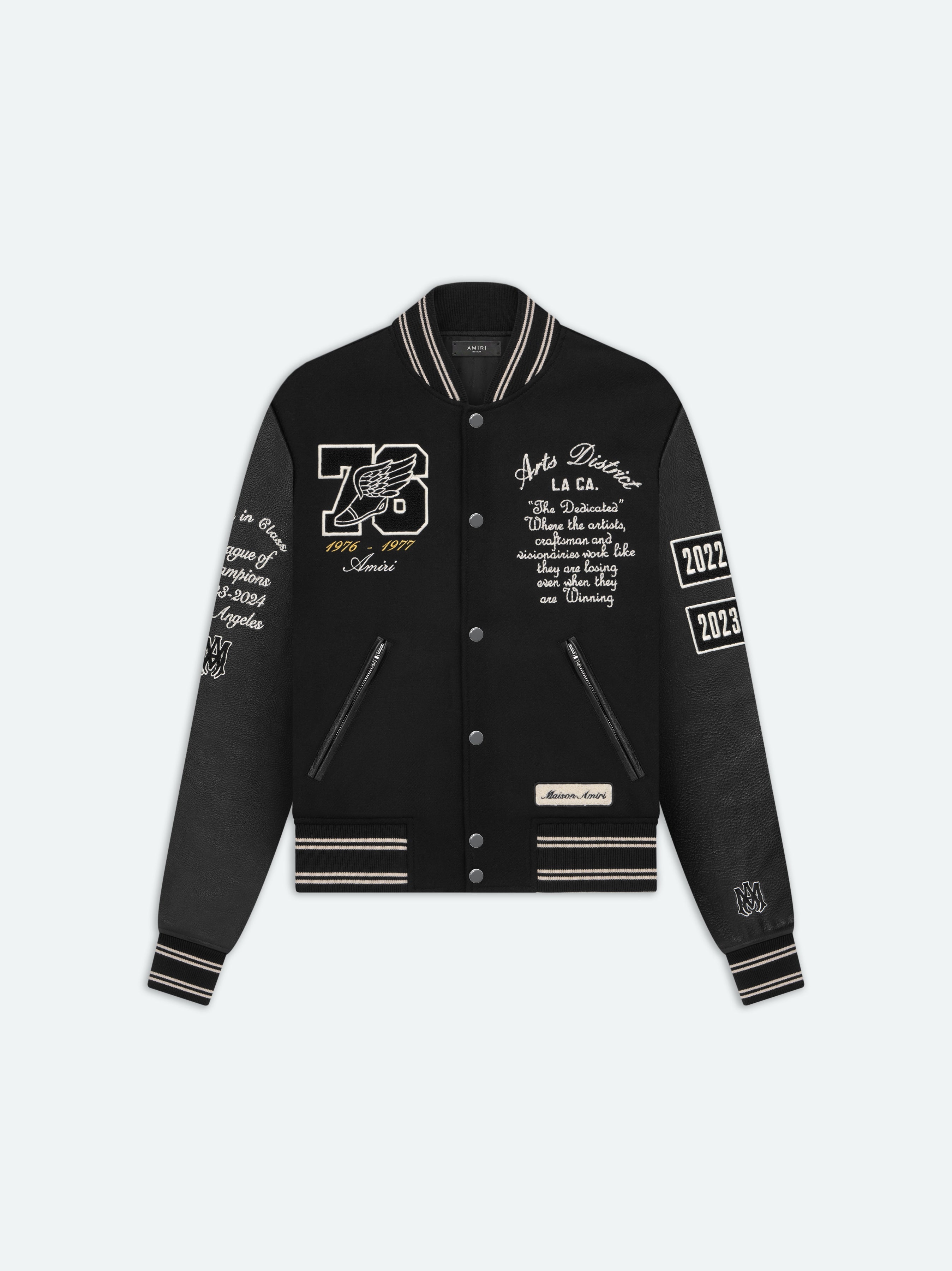 OVERSIZED EAGLE VARSITY JACKET - 1