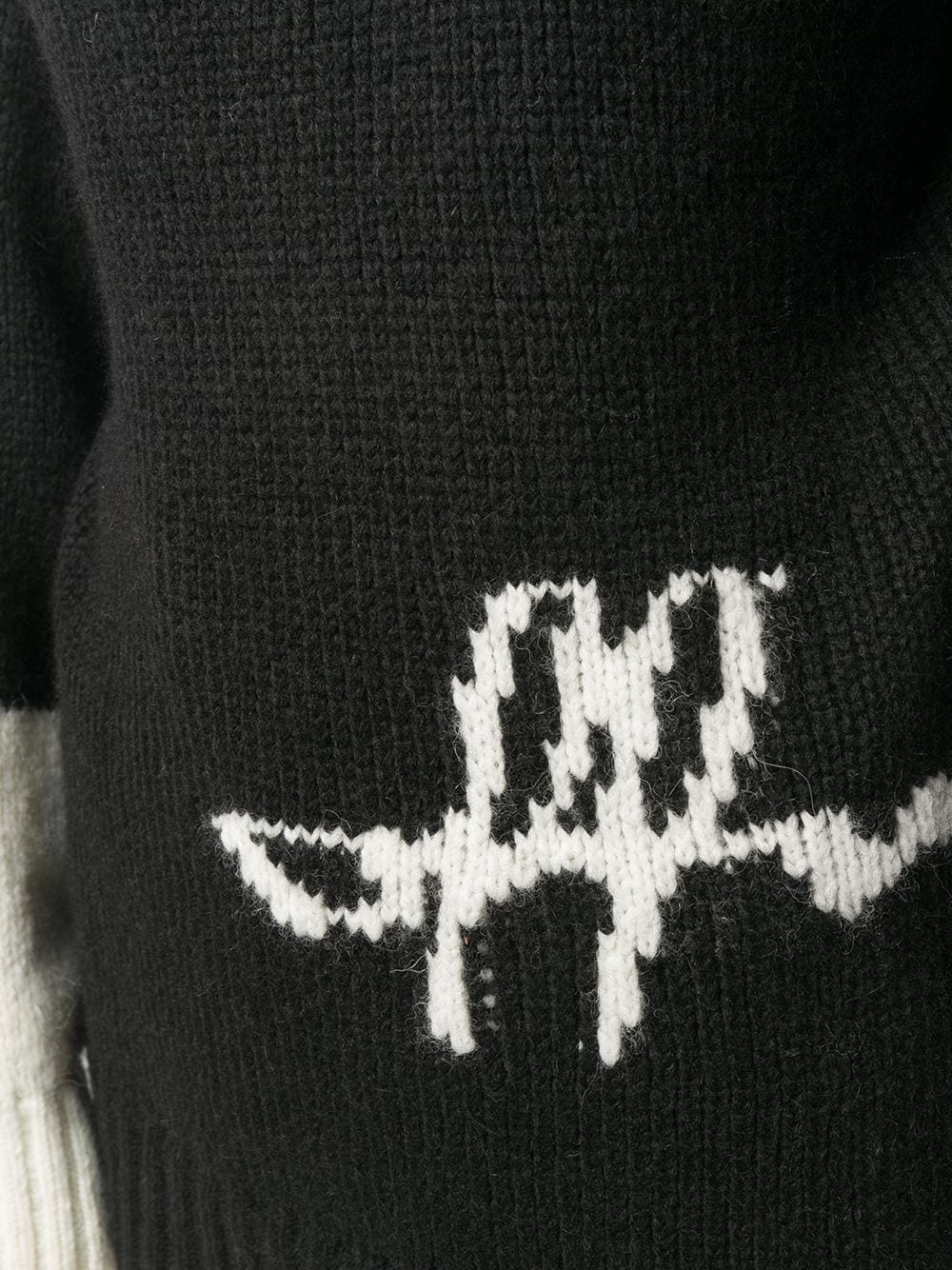 intarsia-knit logo jumper - 5