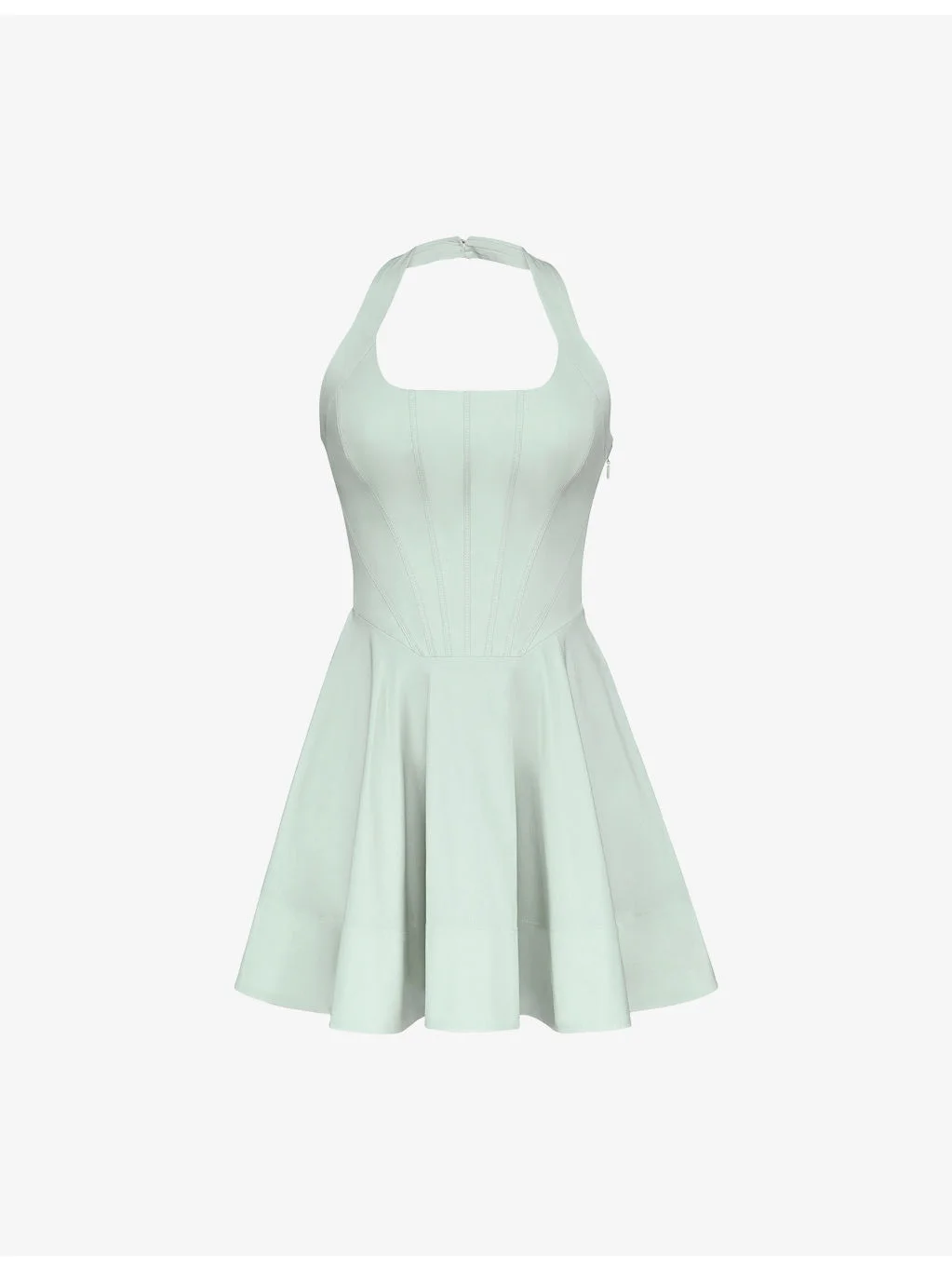 Sasha Halterneck Stretch-Cotton Mini Dress - 1