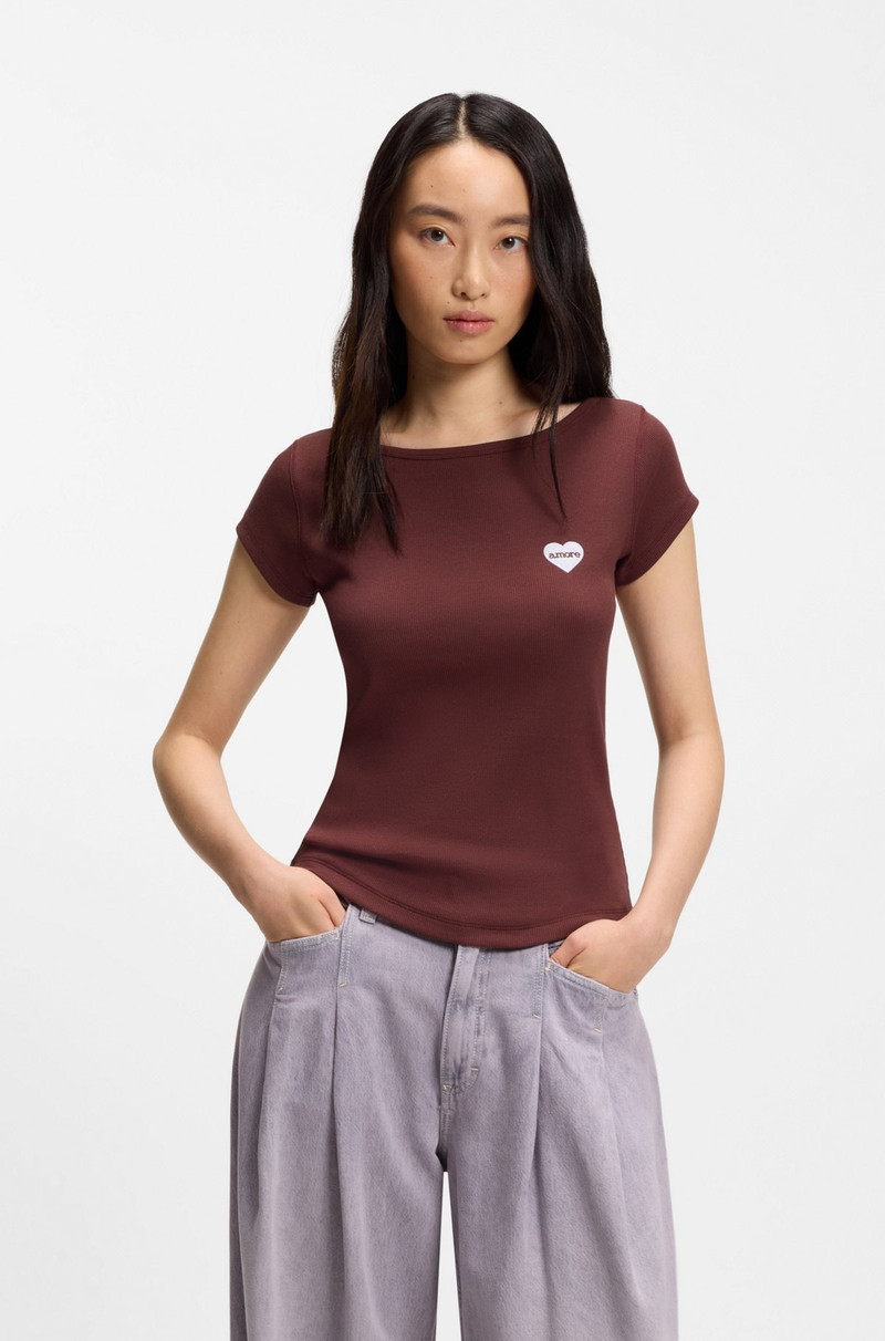 STRETCH-COTTON SLIM-FIT T-SHIRT WITH ARTWORK 2