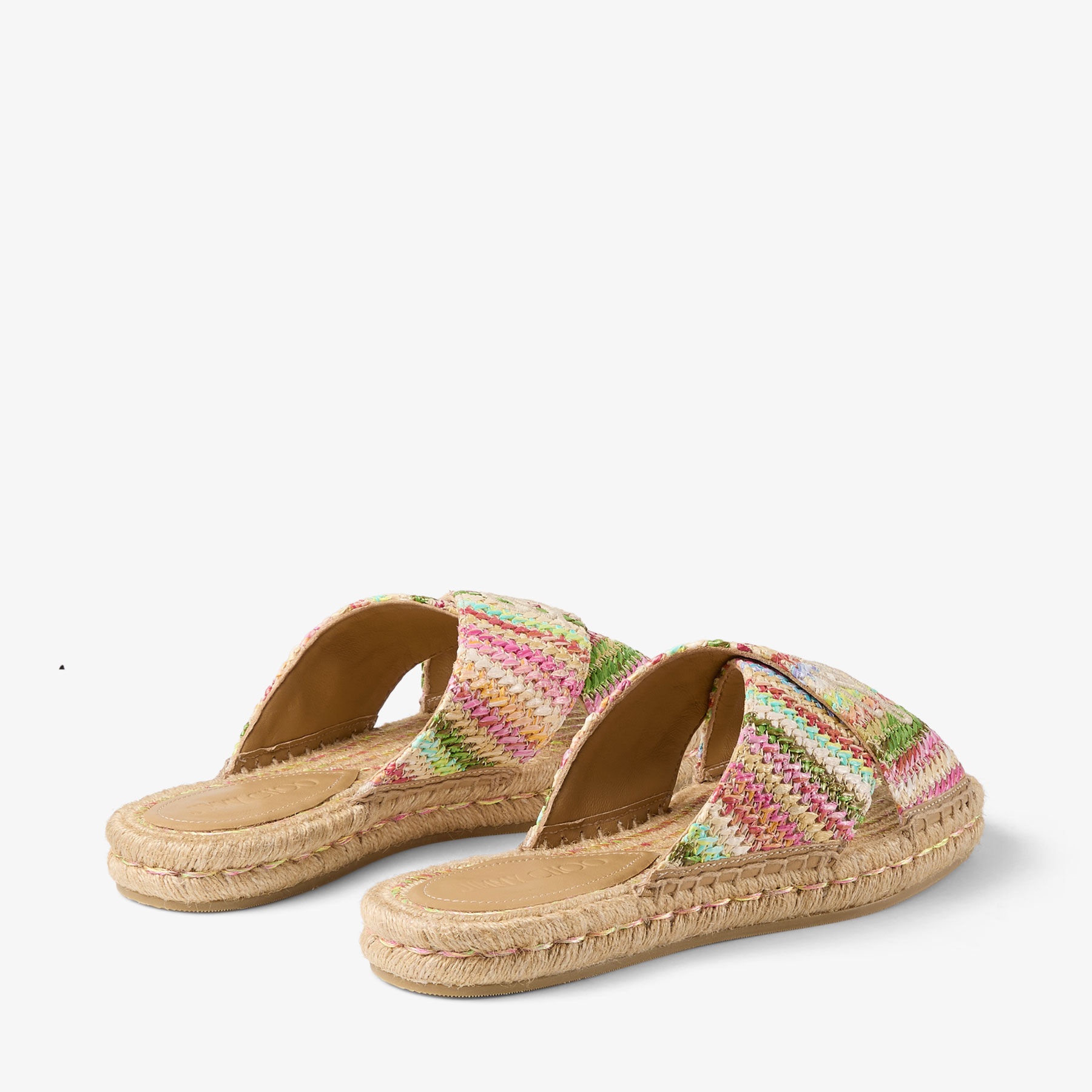 Aciel Sandal Flat
Ecru Striped Raffia Sandals - 5