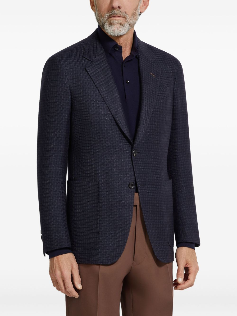 checked blazer - 3