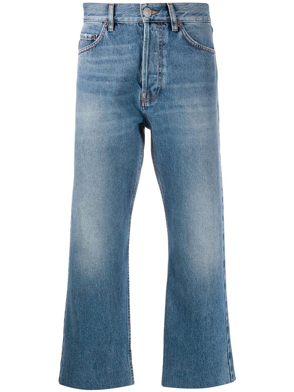 cropped straight-leg jeans - 1