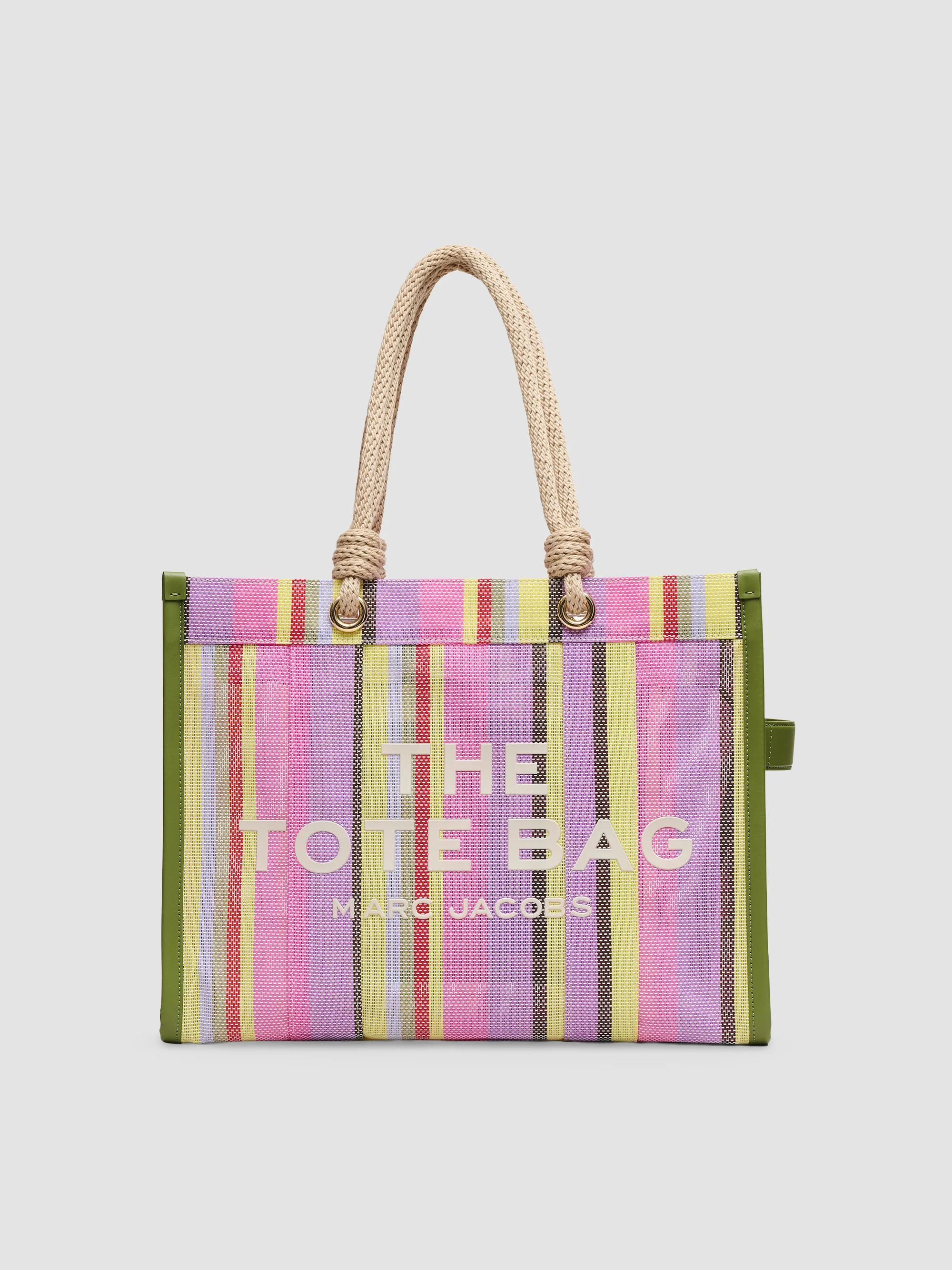 Women's The Stripe Mesh Large Tote Bag - Purple Multi - 1
