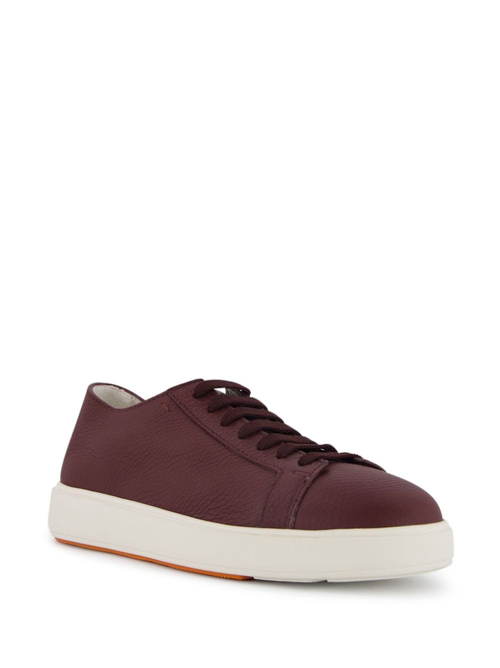 leather low-top sneakers - 4