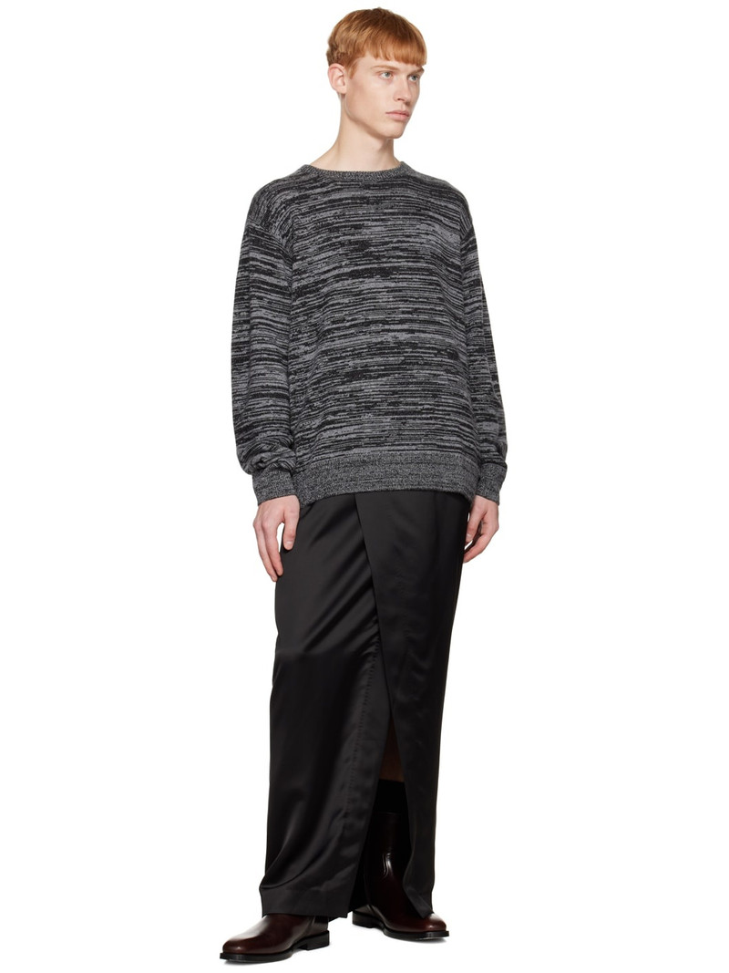 Dries Van Noten Black Leather Zip-Up Boots outlook