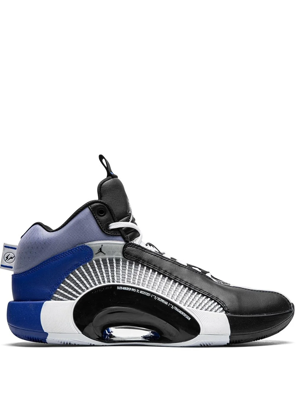 x Fragement Air Jordan 35 "White/Black - Sport blue" sneakers - 1