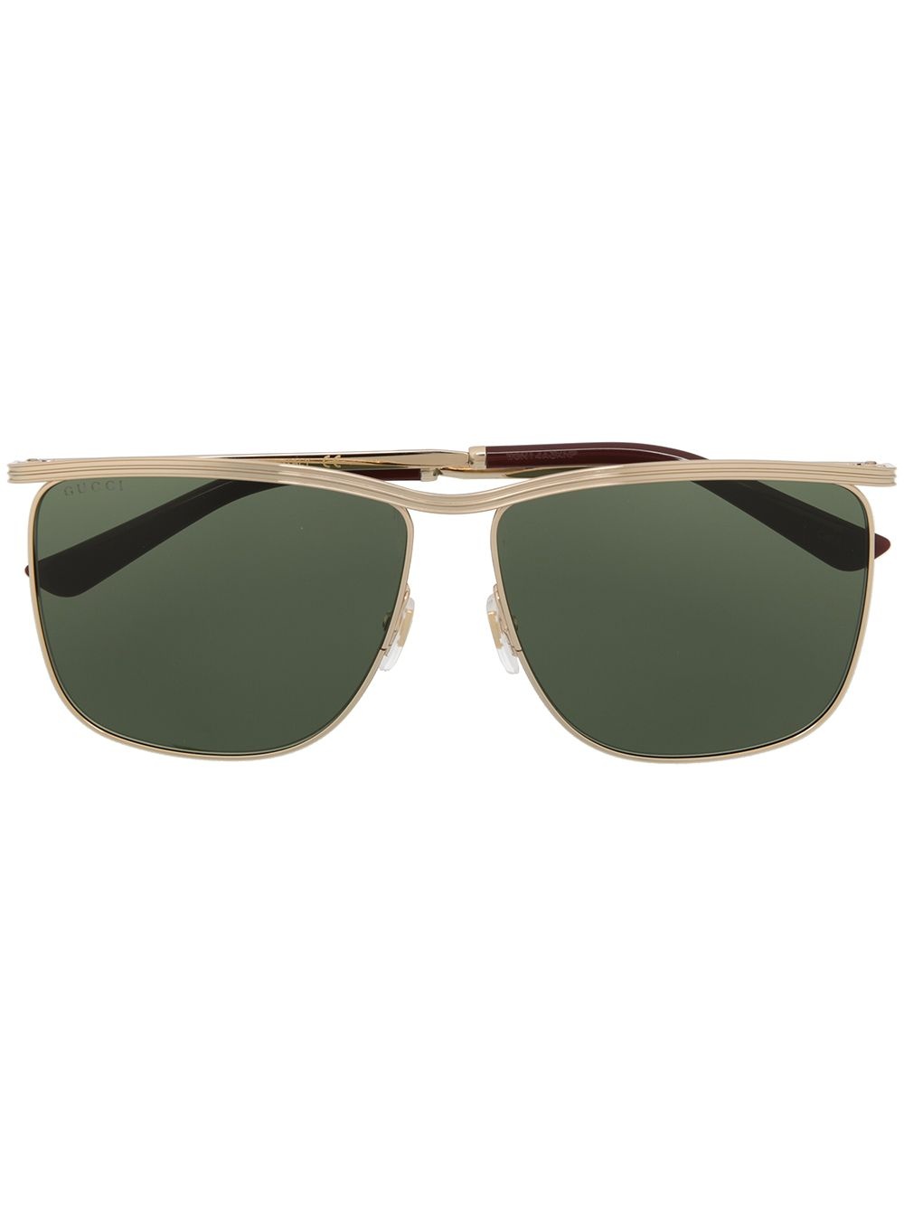 metal frame square sunglasses - 1