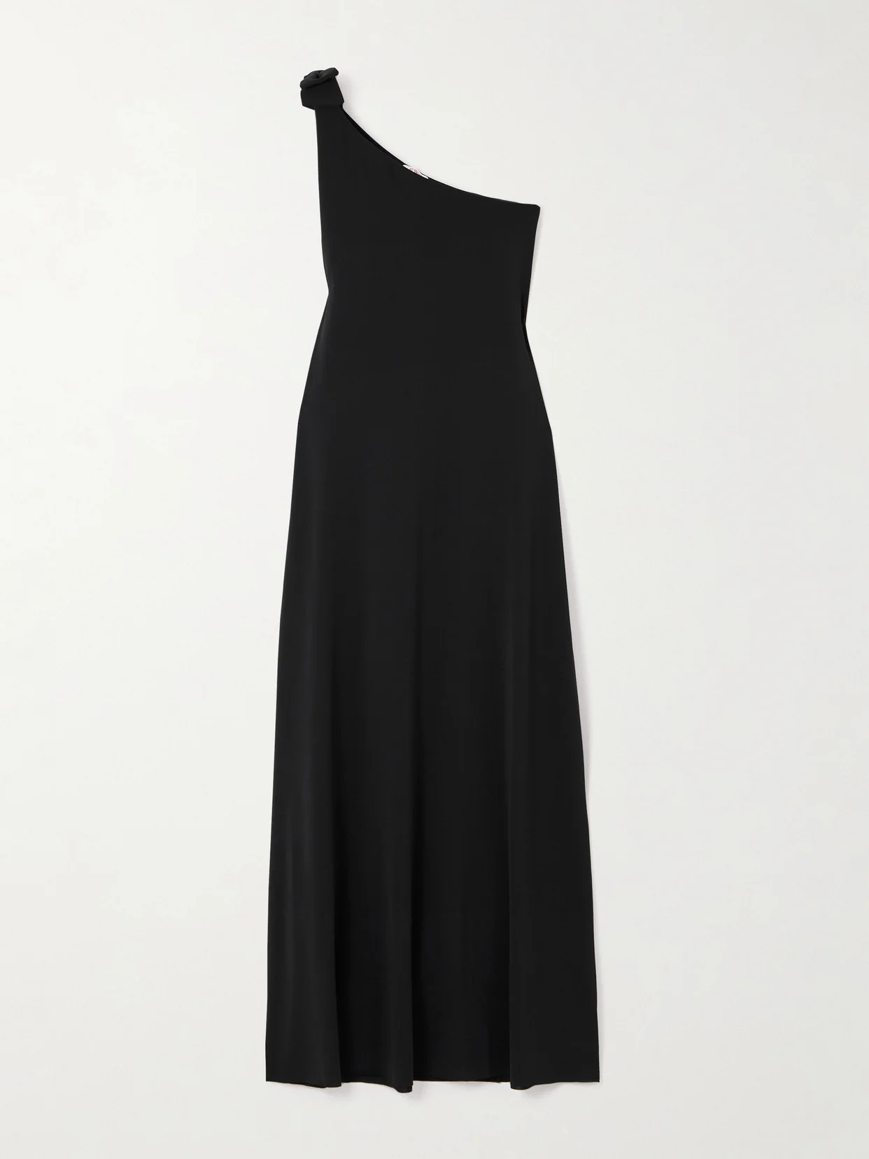 Miss One-shoulder Bow-detailed Jersey Midi Dress - 1