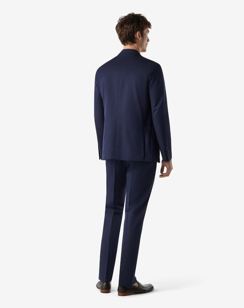 Blue wool and cotton suit - 3
