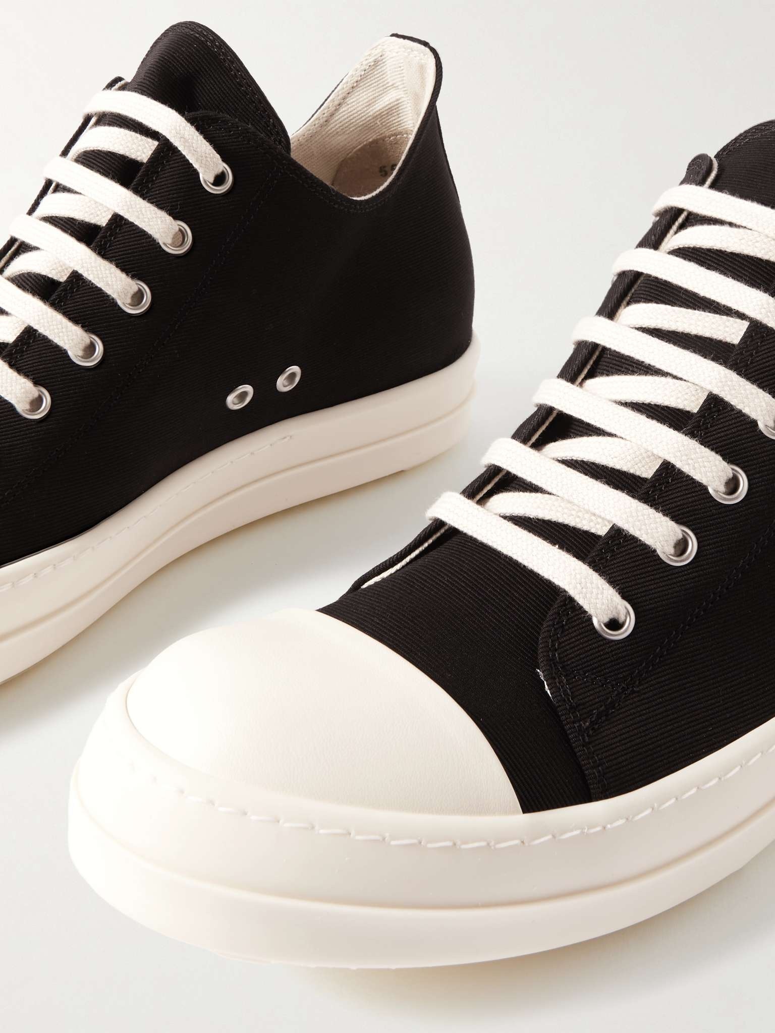 Rubber-Trimmed Twill Sneakers - 6
