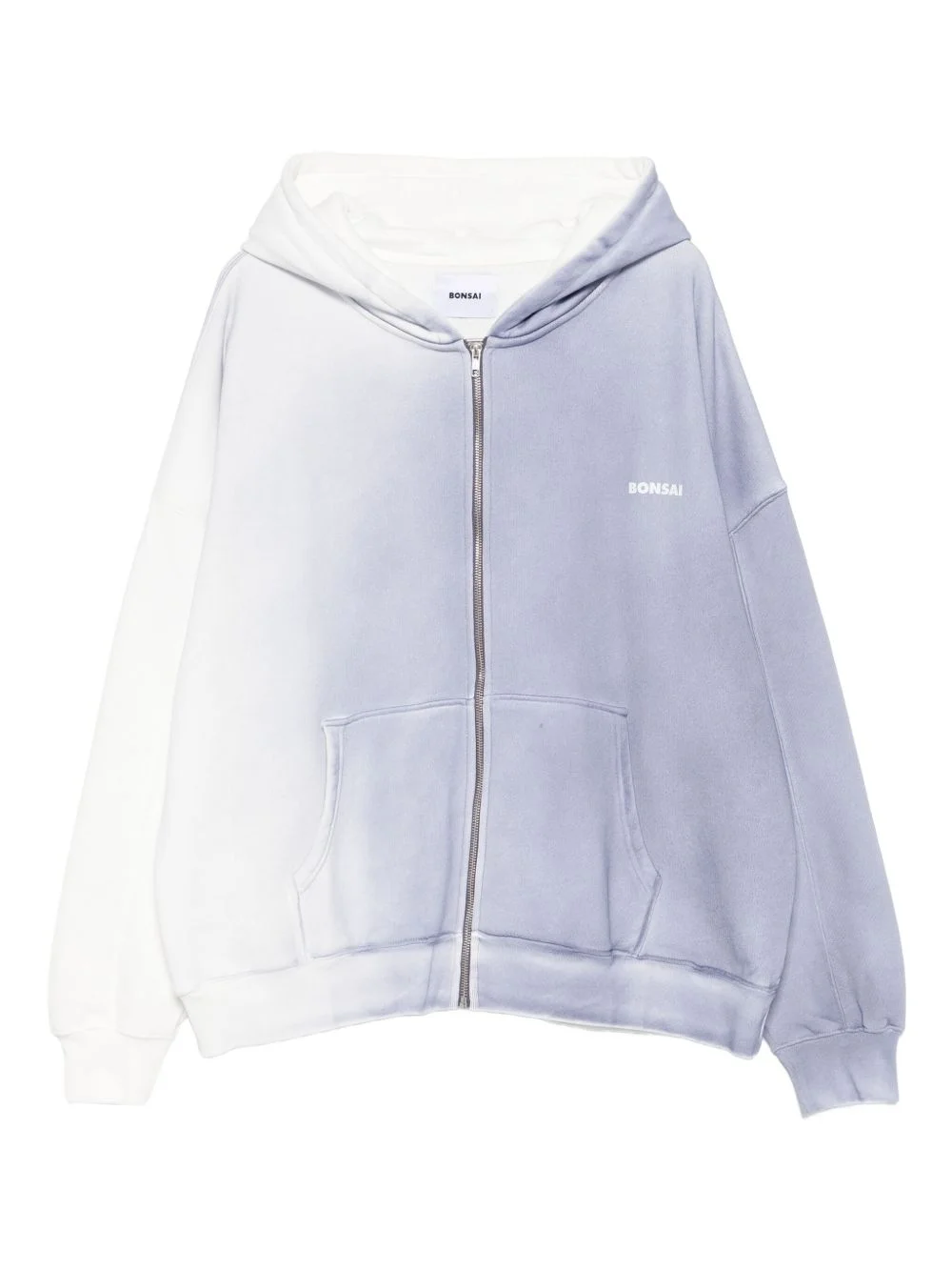 ombré-effect zip-up hoodie - 1