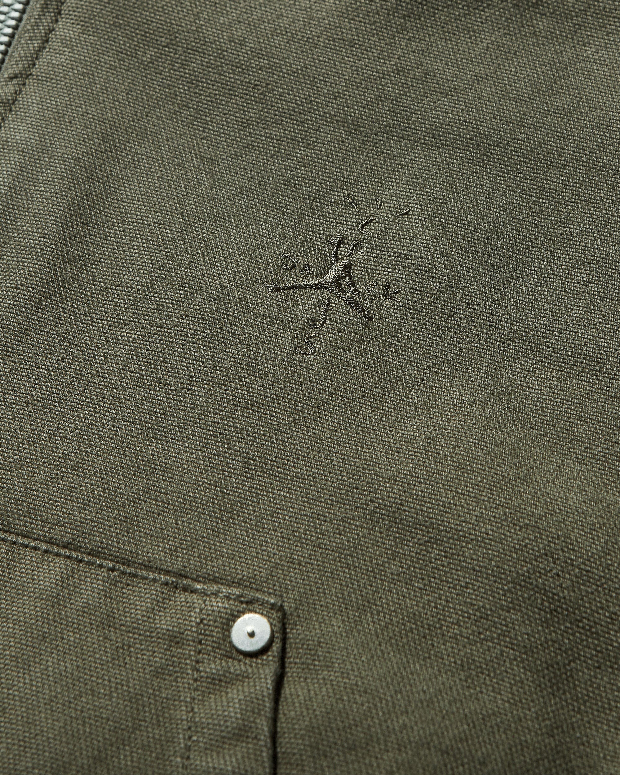 Women's Travis Scott Hooded Canvas Jacket Khaki - 3