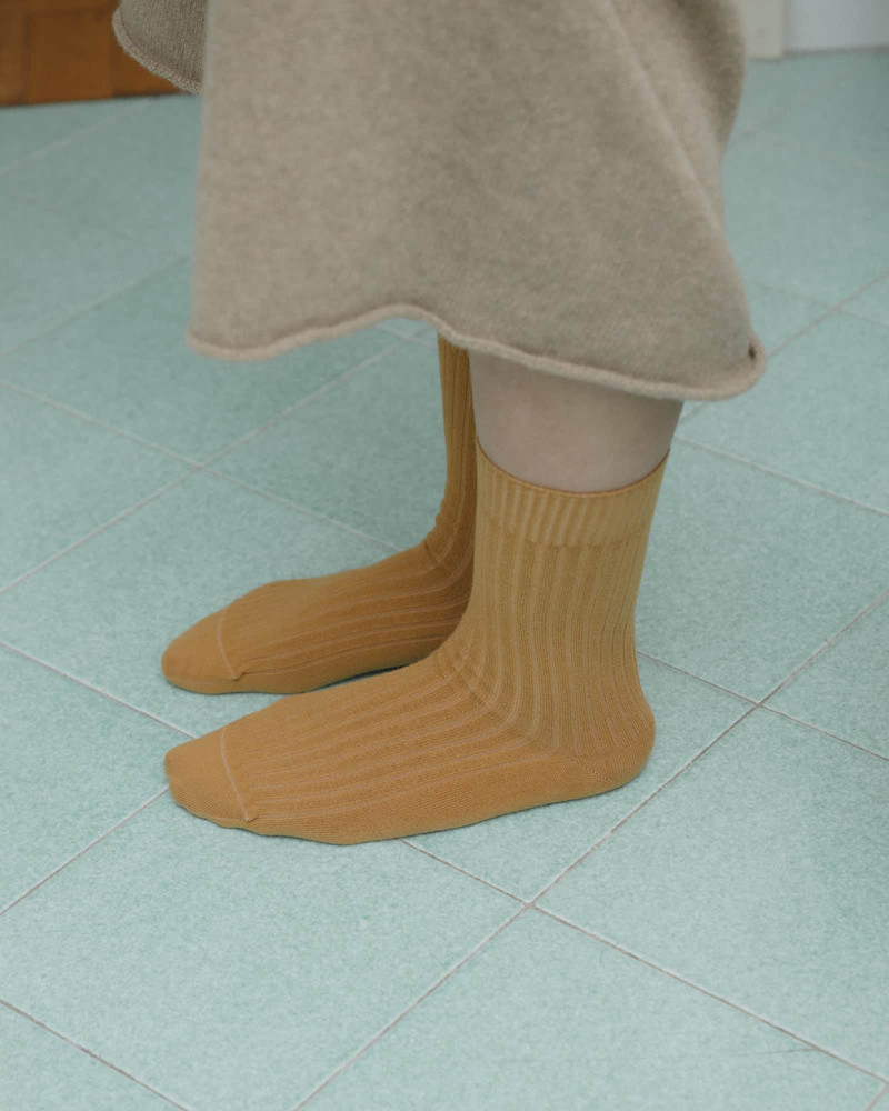 Rib Overankle Socks - Organic Cotton Rib 3