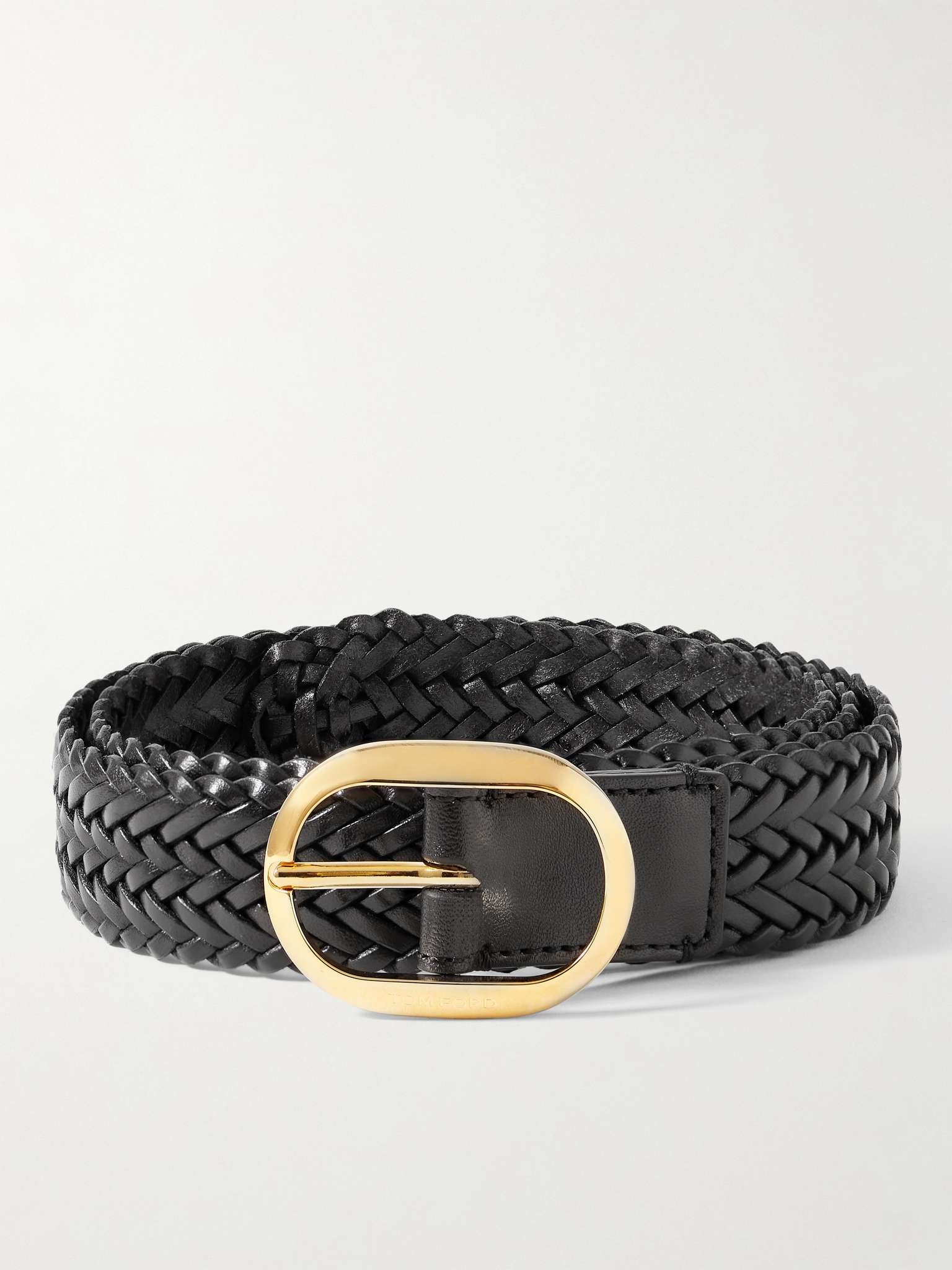 3cm Woven Leather Belt - 1