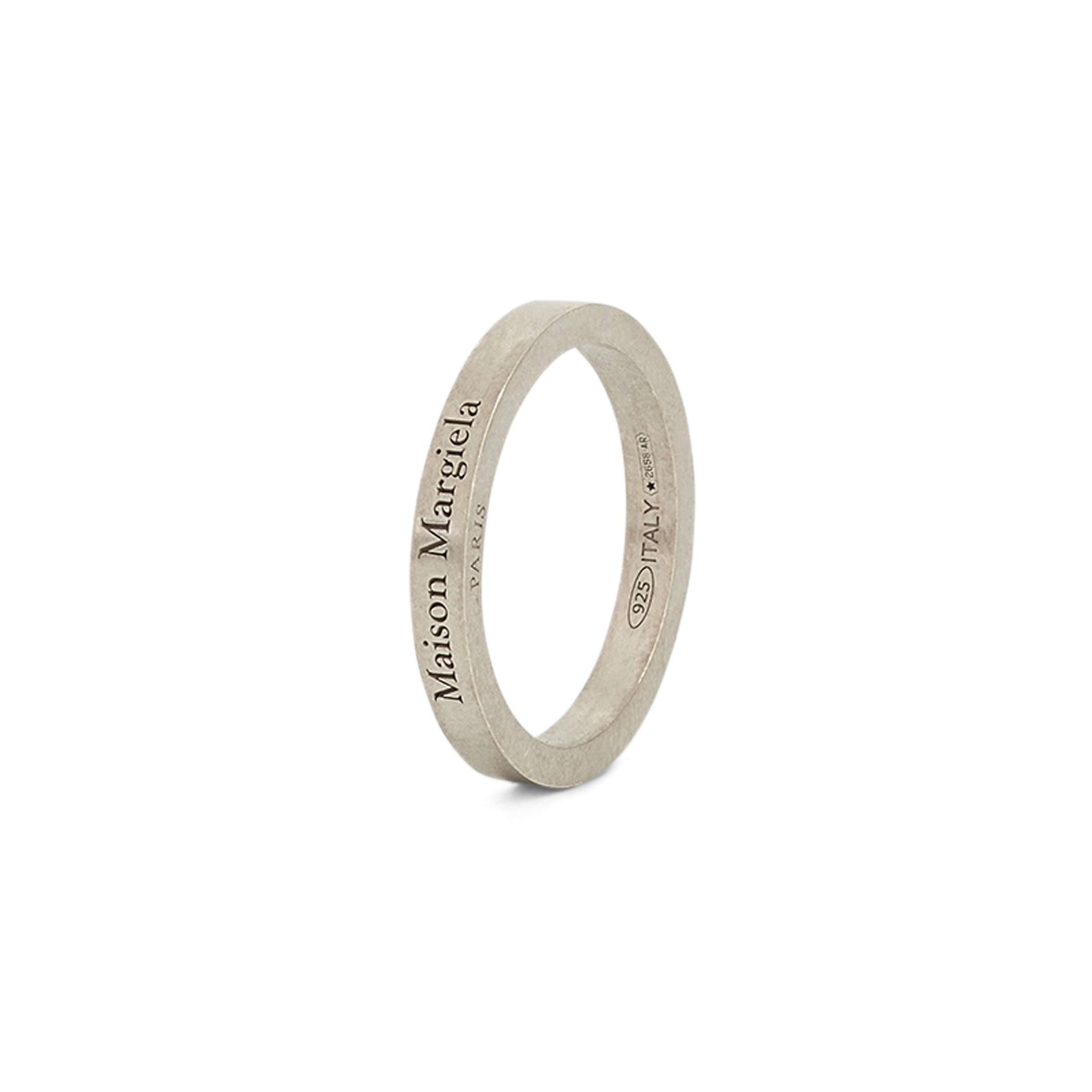 Margiela Logo Ring in Silver - 3