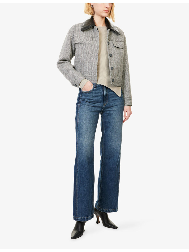 rag & bone Logan Spliced Wide-Leg Denim Jeans outlook