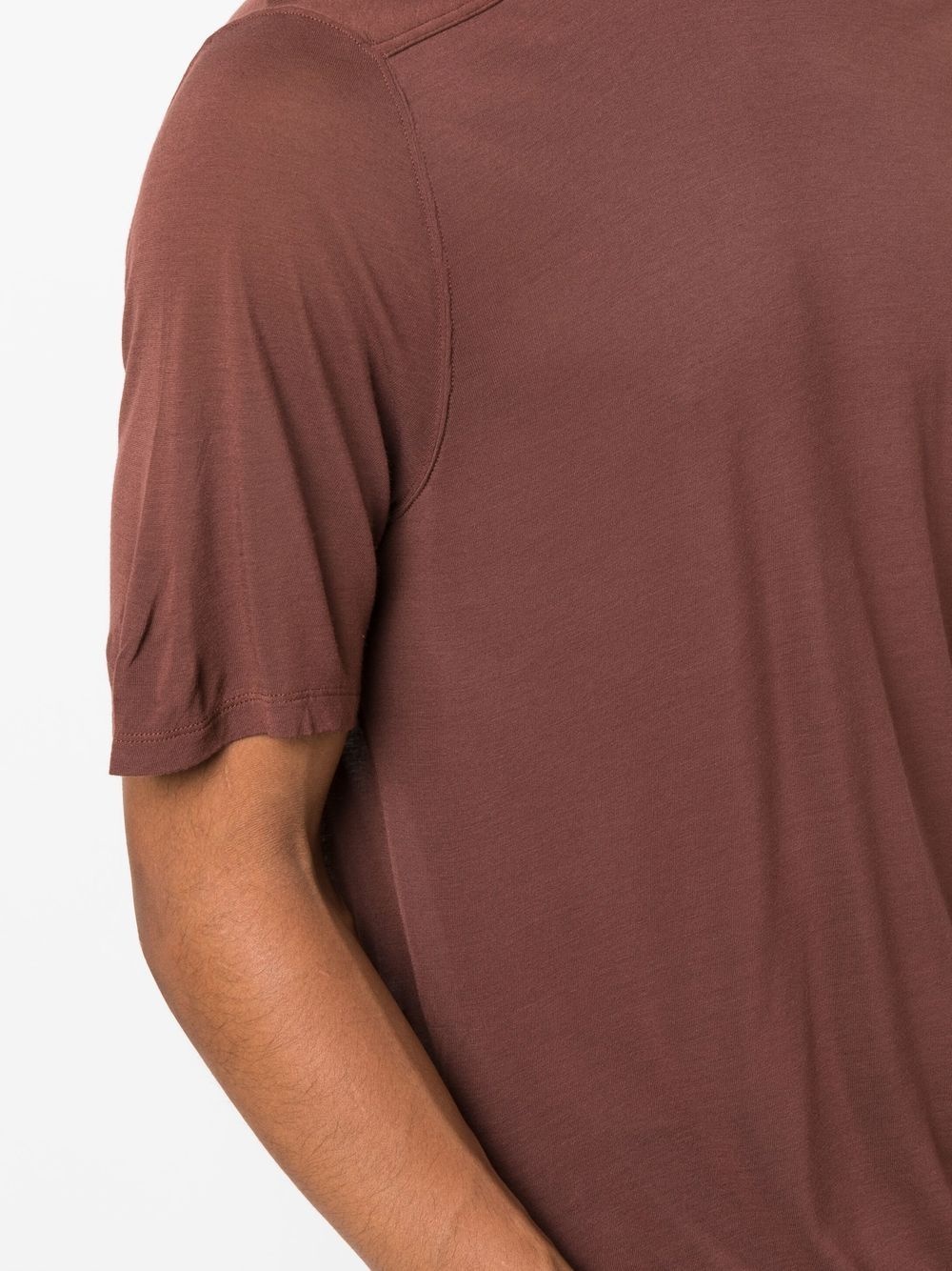 crew neck longline T-shirt - 5