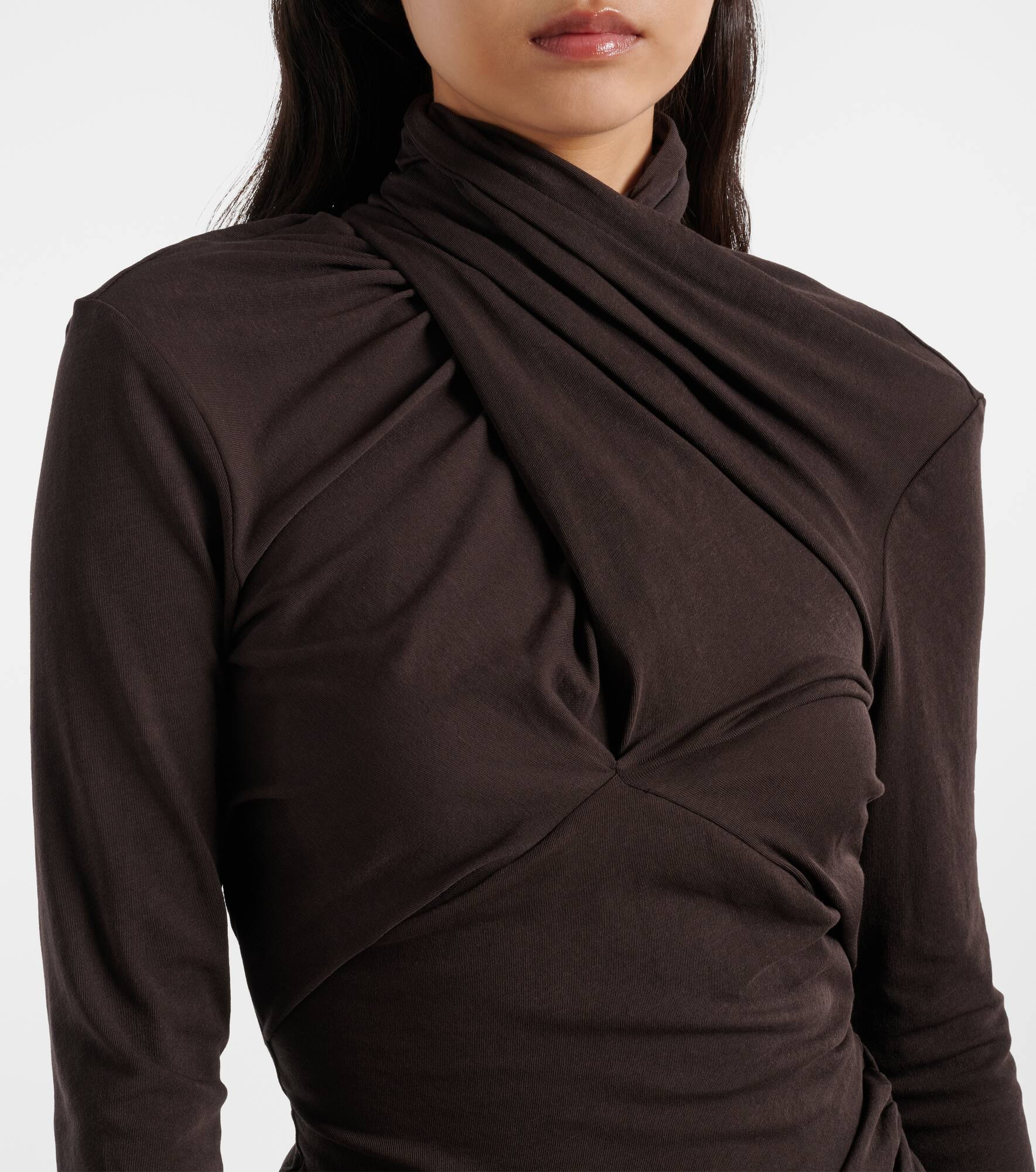 Gres draped cotton-blend top - 4