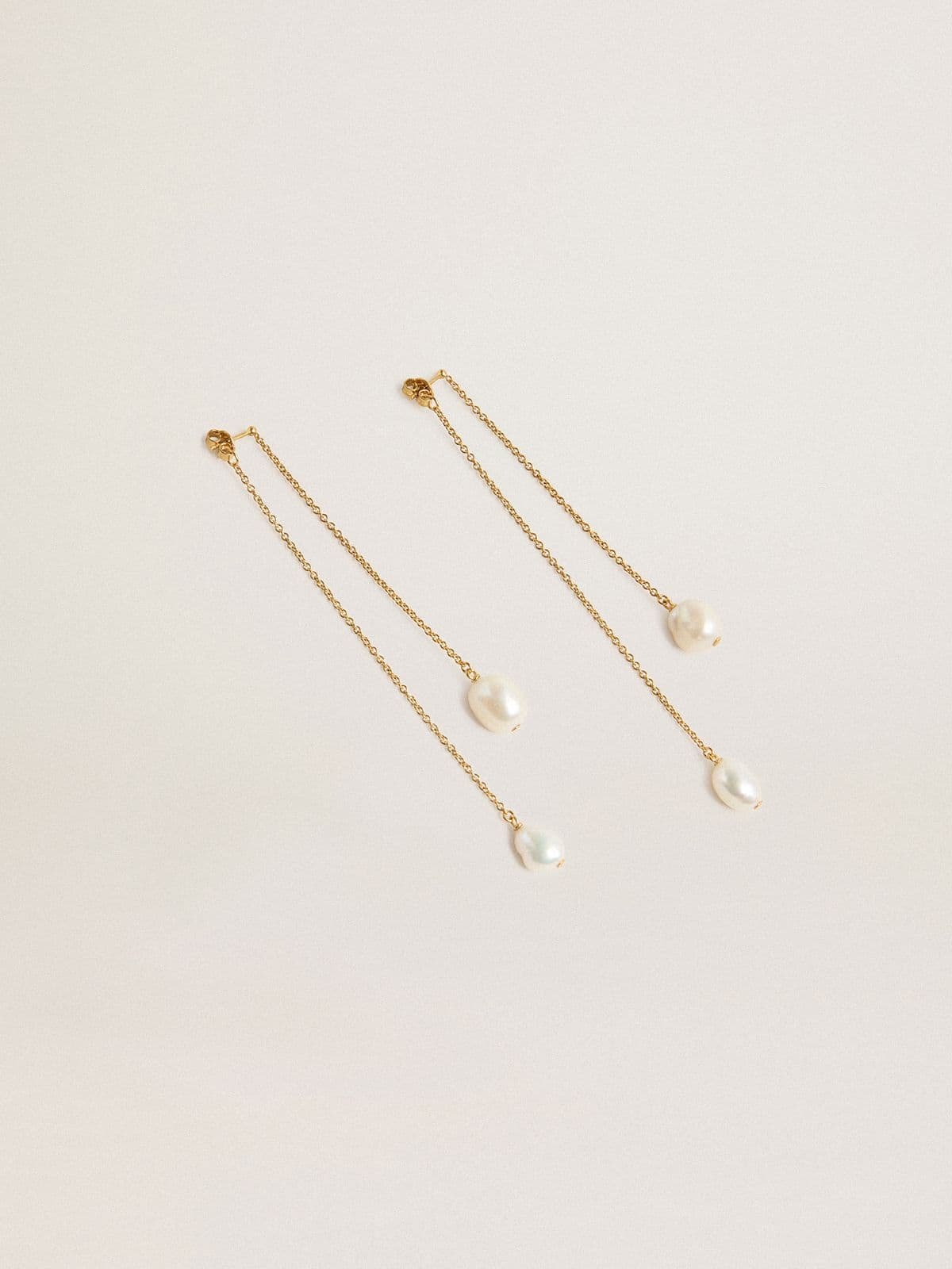 Drop earrings with pearls - 2