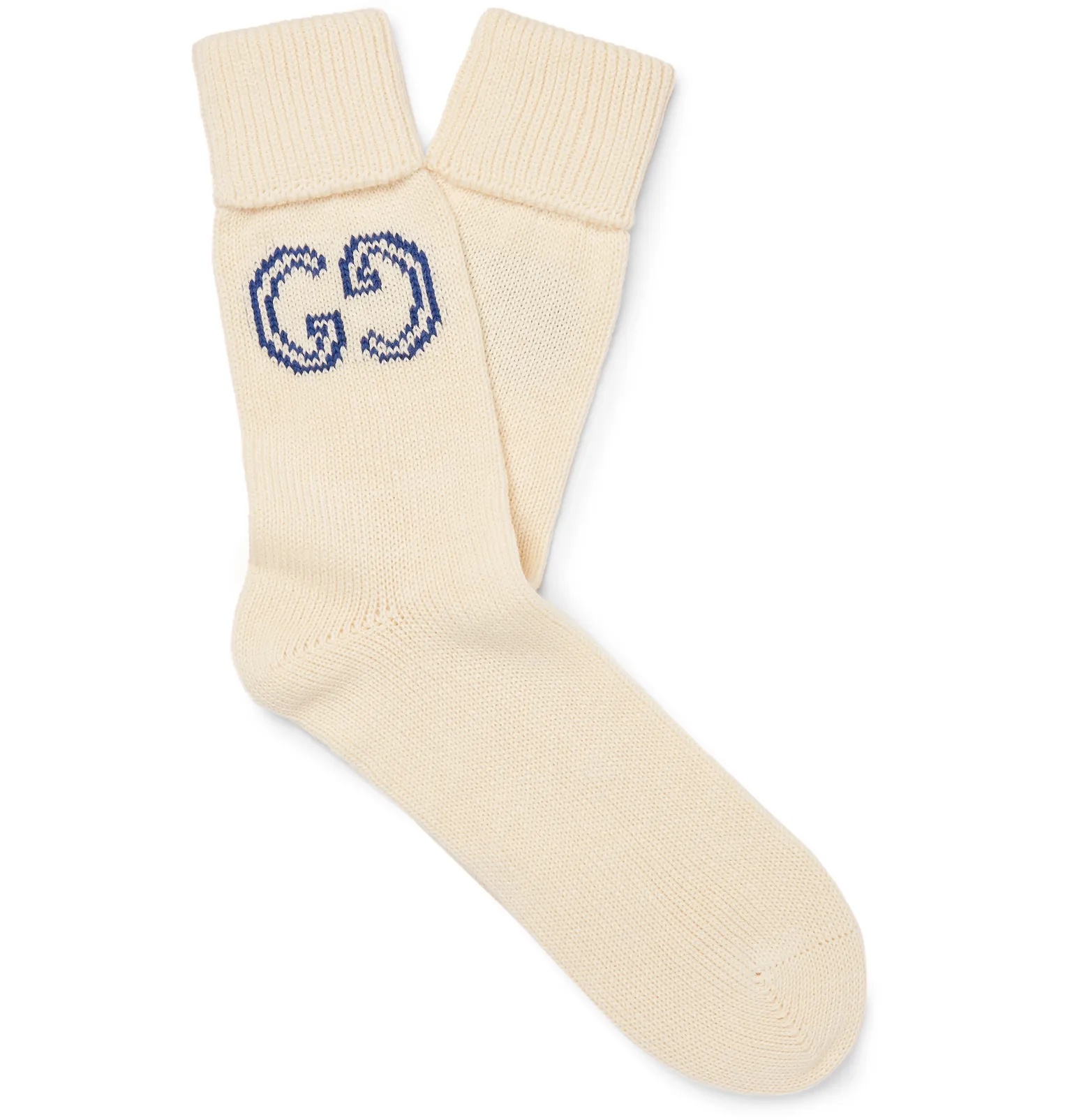 Logo-Intarsia Cotton Socks - 1