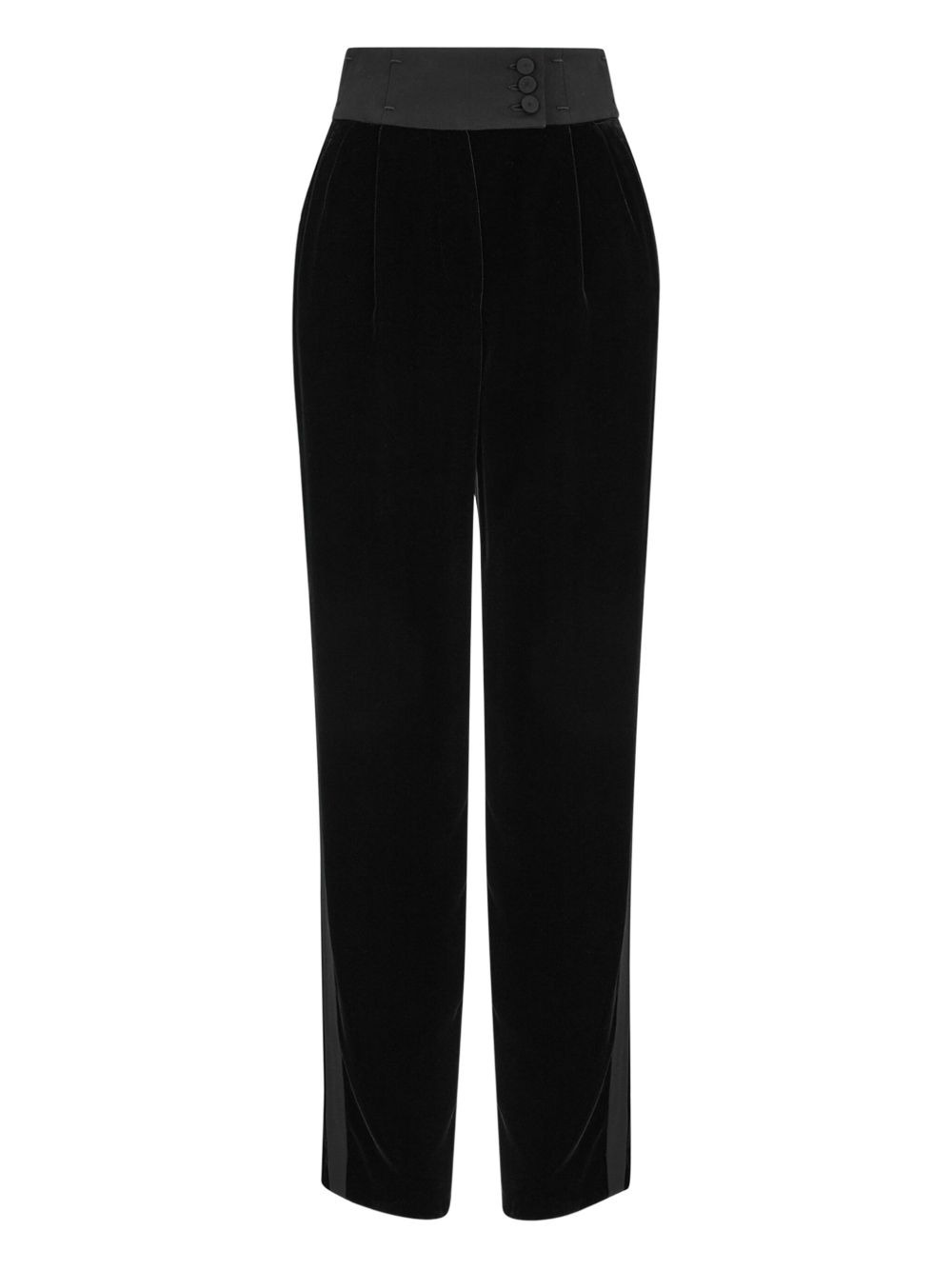 velvet-finish trousers - 1